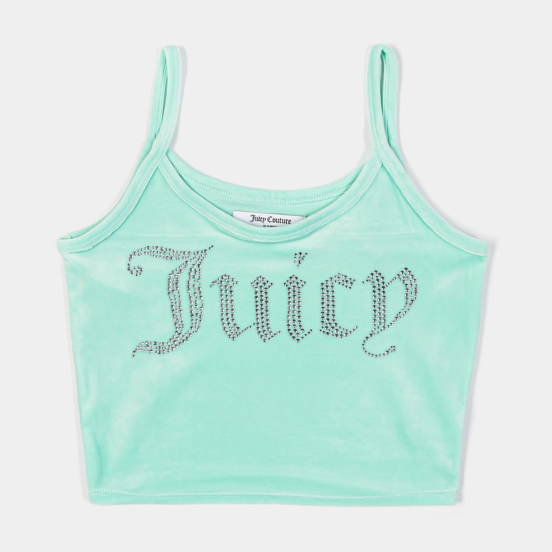 JUICY Couture Big Bling Fitted Womens Tank Top (Mint)
