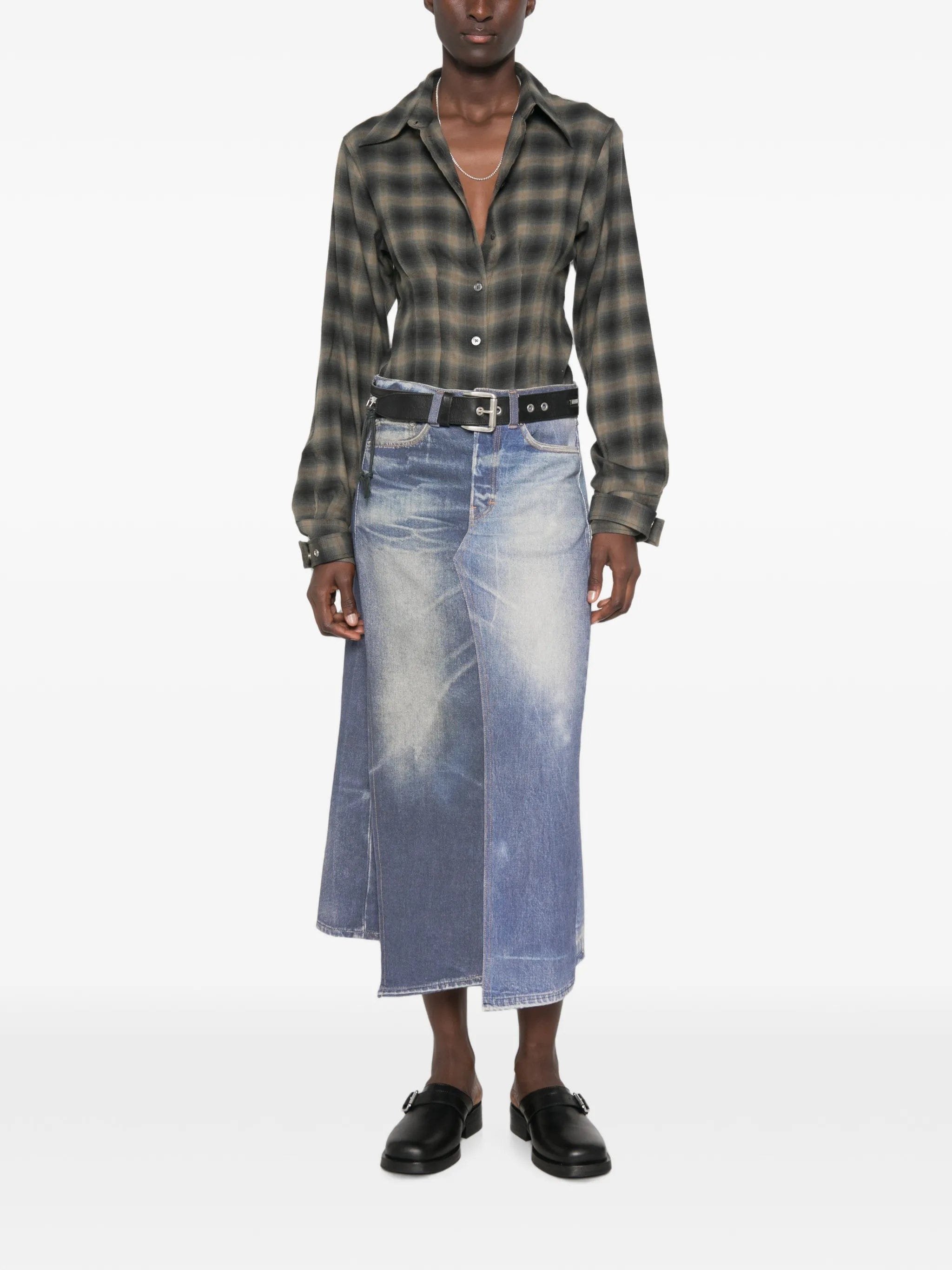 OUR Legacy Envelop check - print shirt