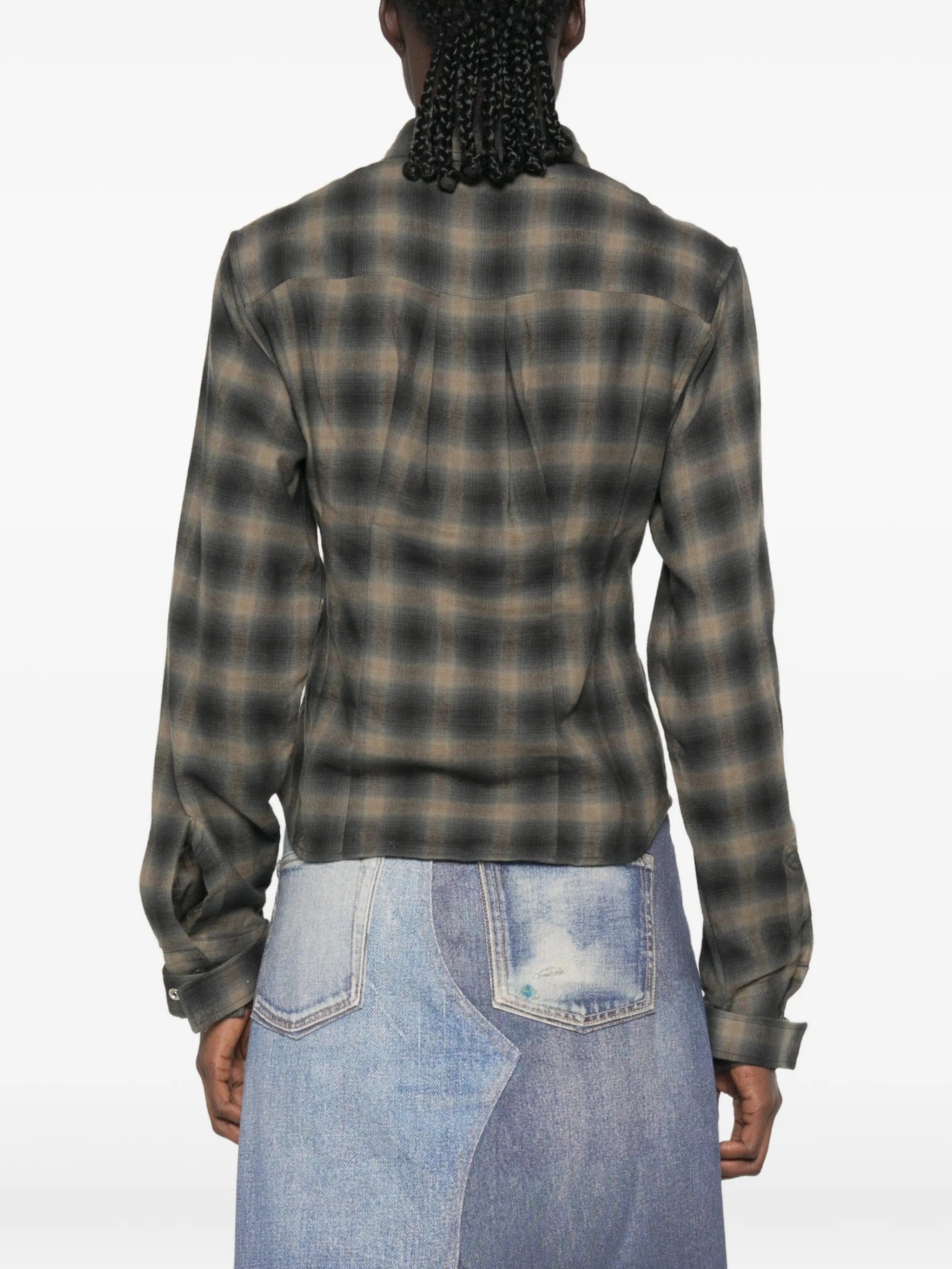 OUR Legacy Envelop check - print shirt