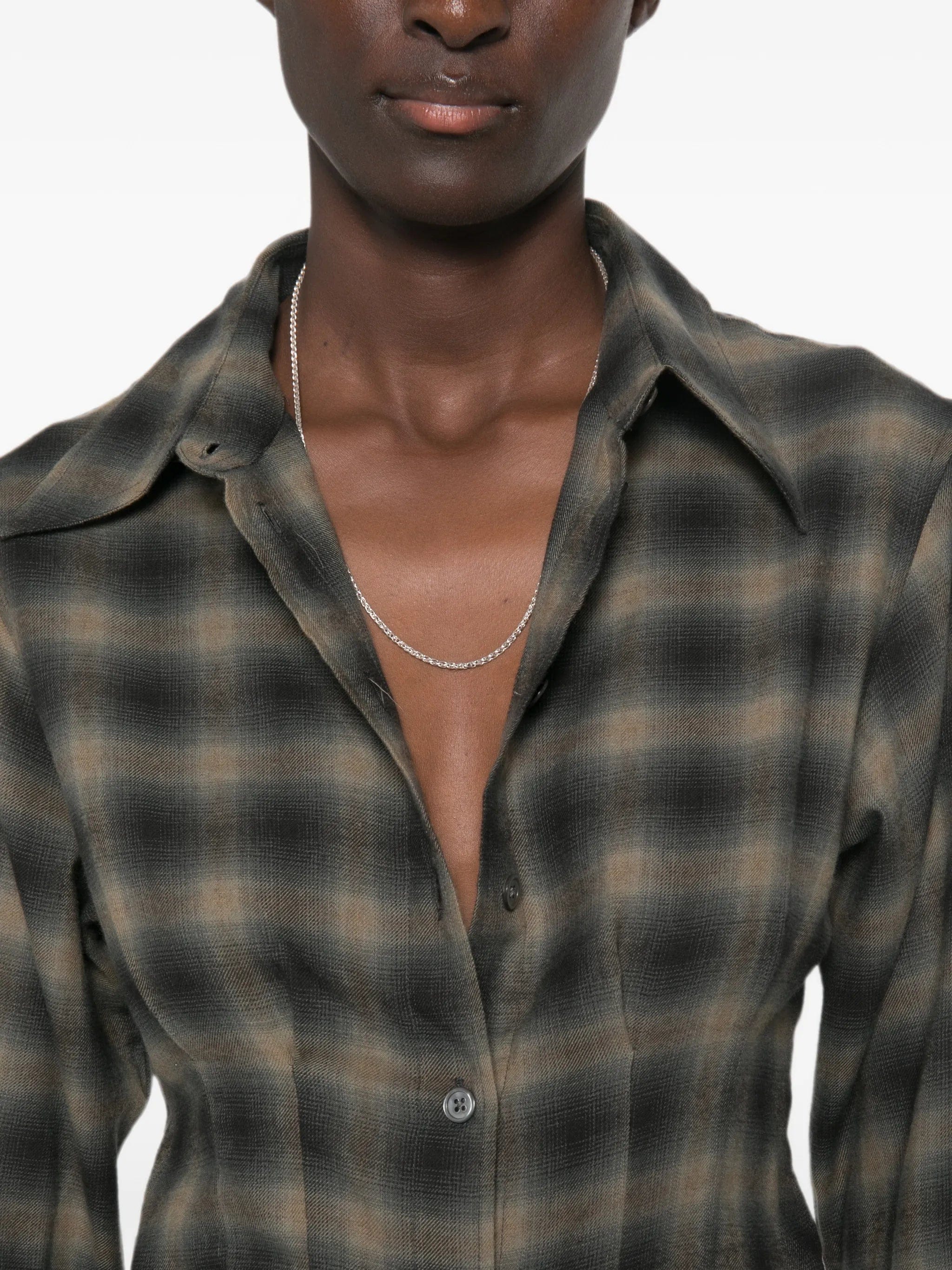 OUR Legacy Envelop check - print shirt