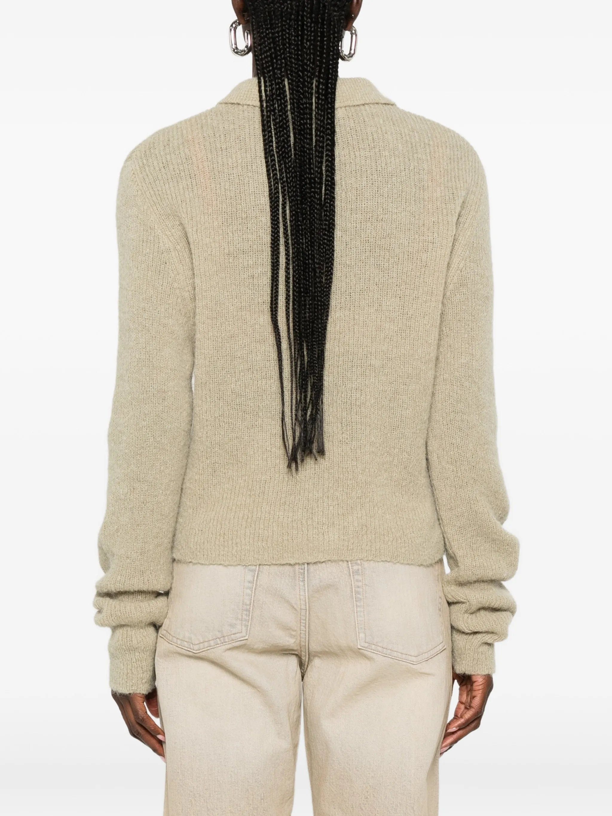 OUR Legacy fuzzy - knit collared cardigan