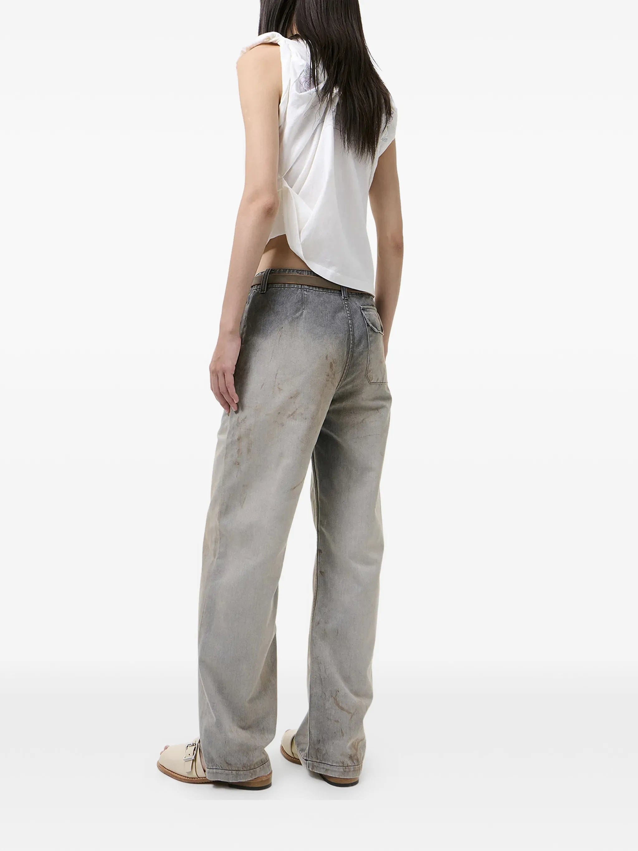 OUR Legacy paint - splatter faded jeans