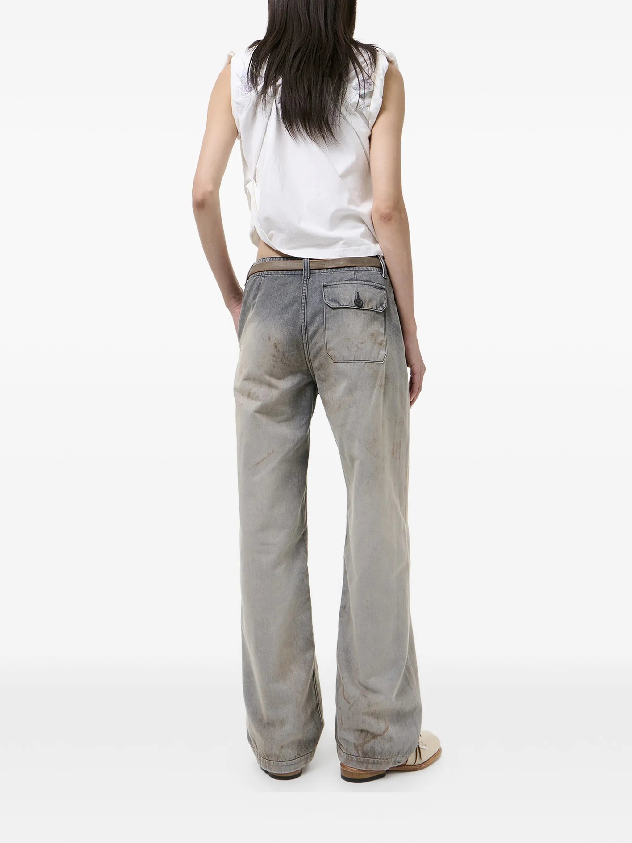 OUR Legacy paint - splatter faded jeans