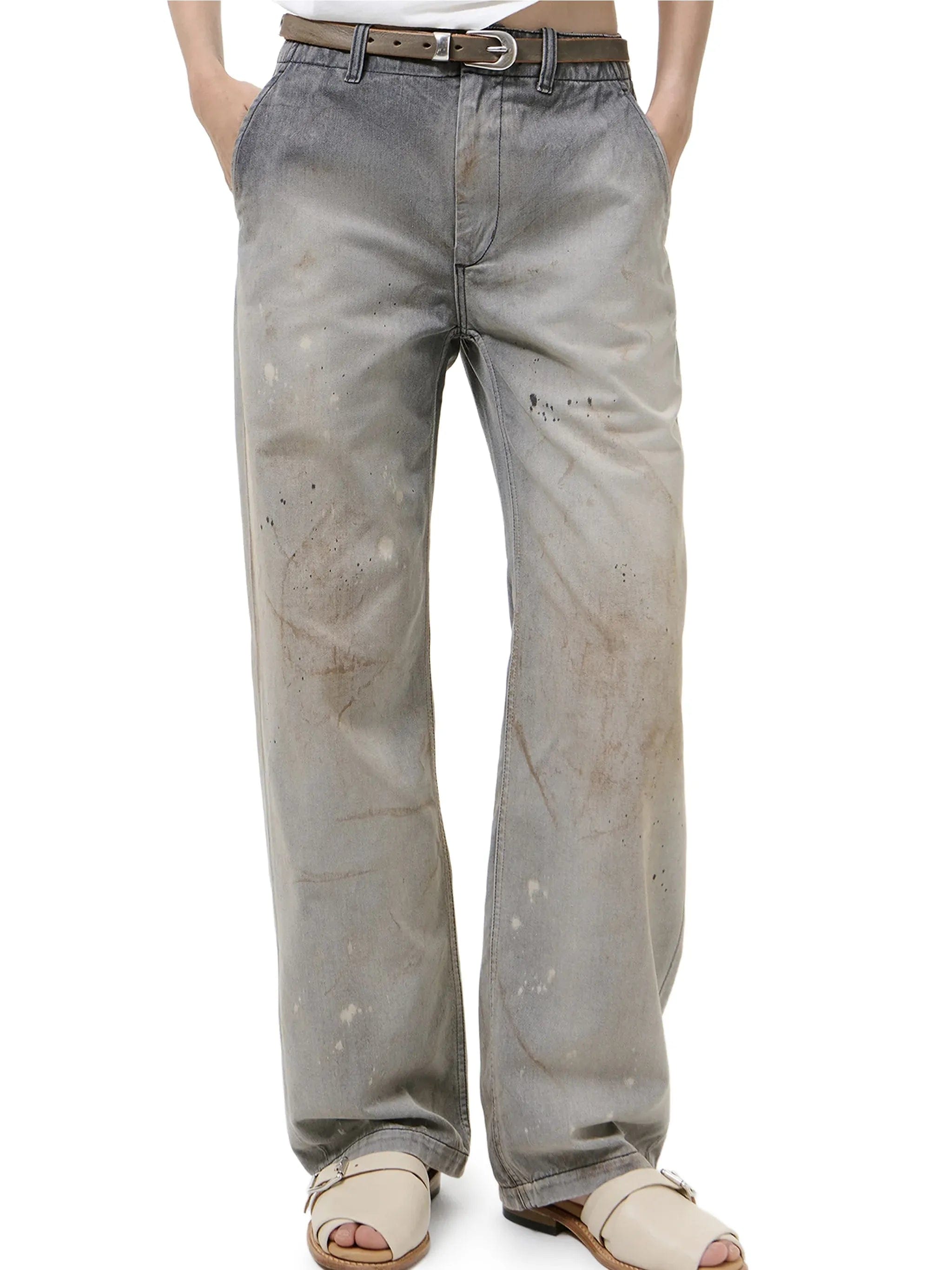 OUR Legacy paint - splatter faded jeans
