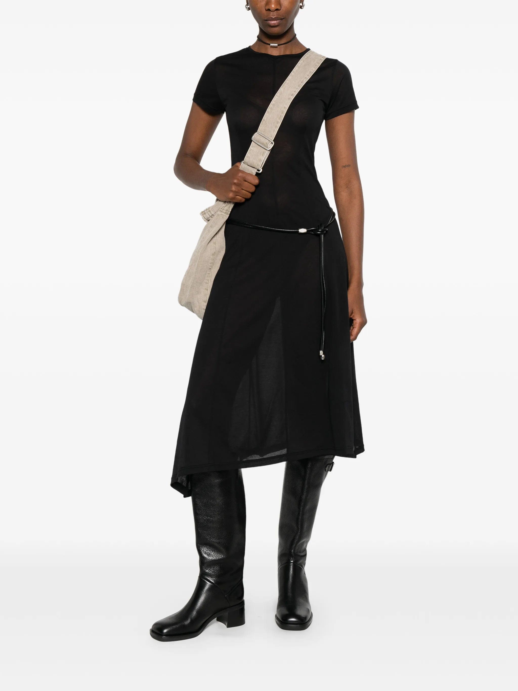 OUR Legacy Ragged short - sleeves midi dress