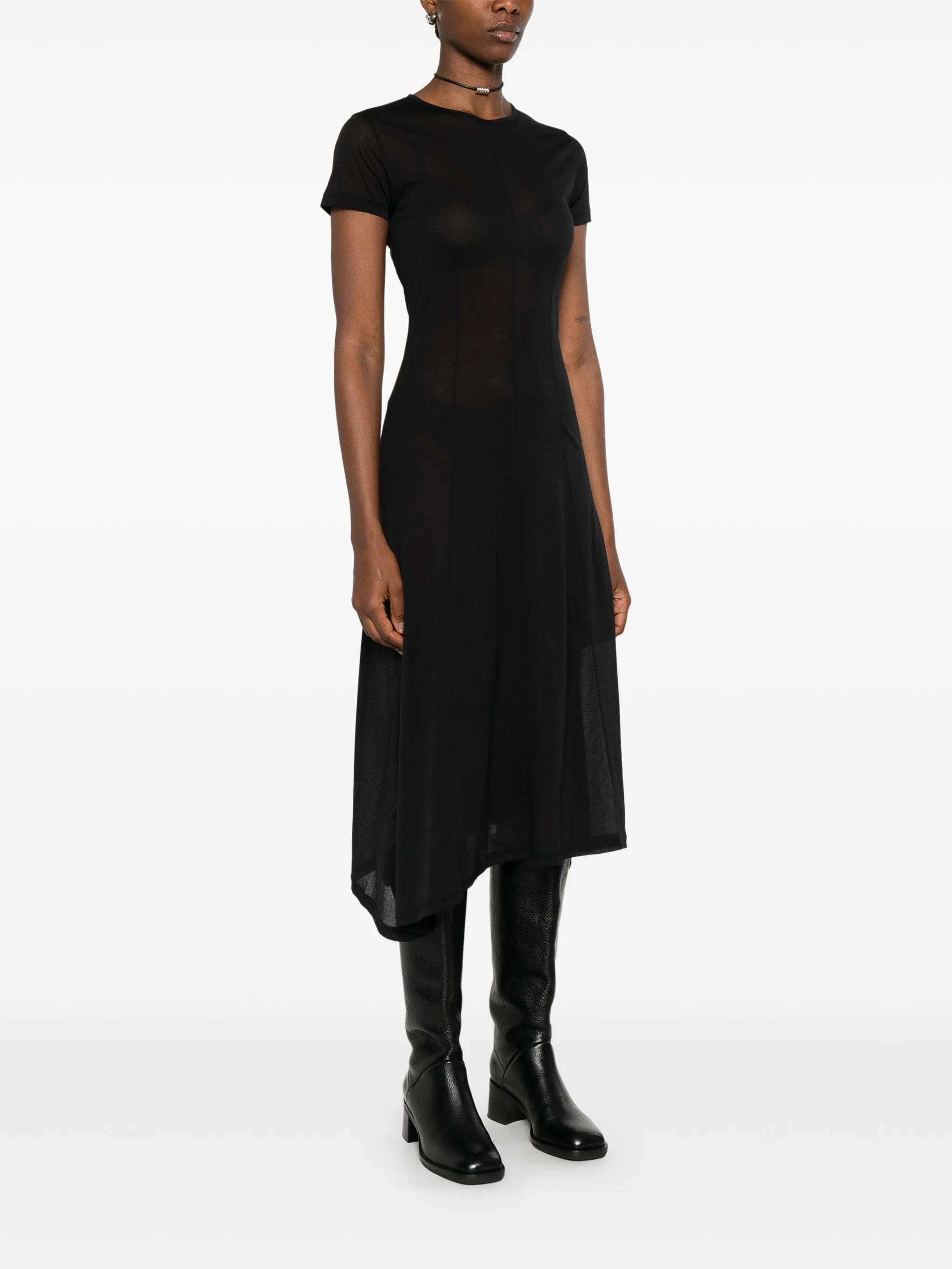 OUR Legacy Ragged short - sleeves midi dress
