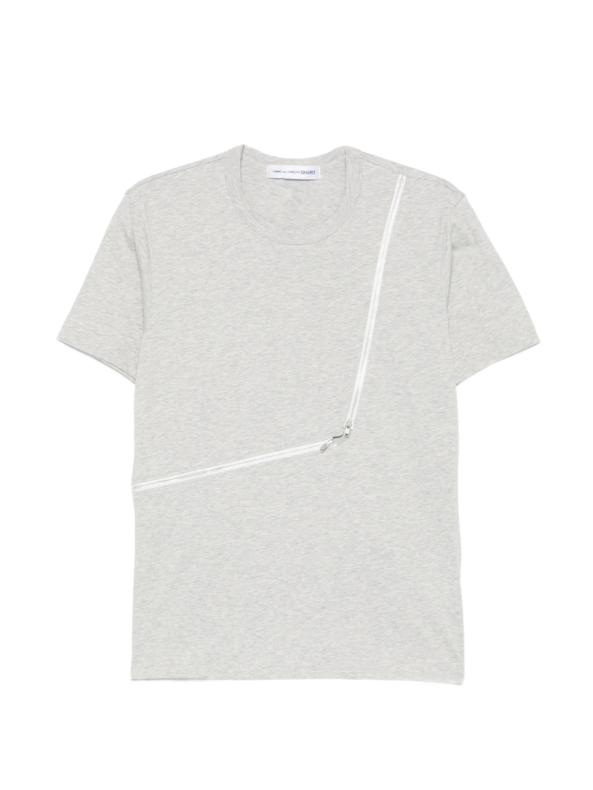 Comme des Garçons Shirt zip - detail cotton T - shirt