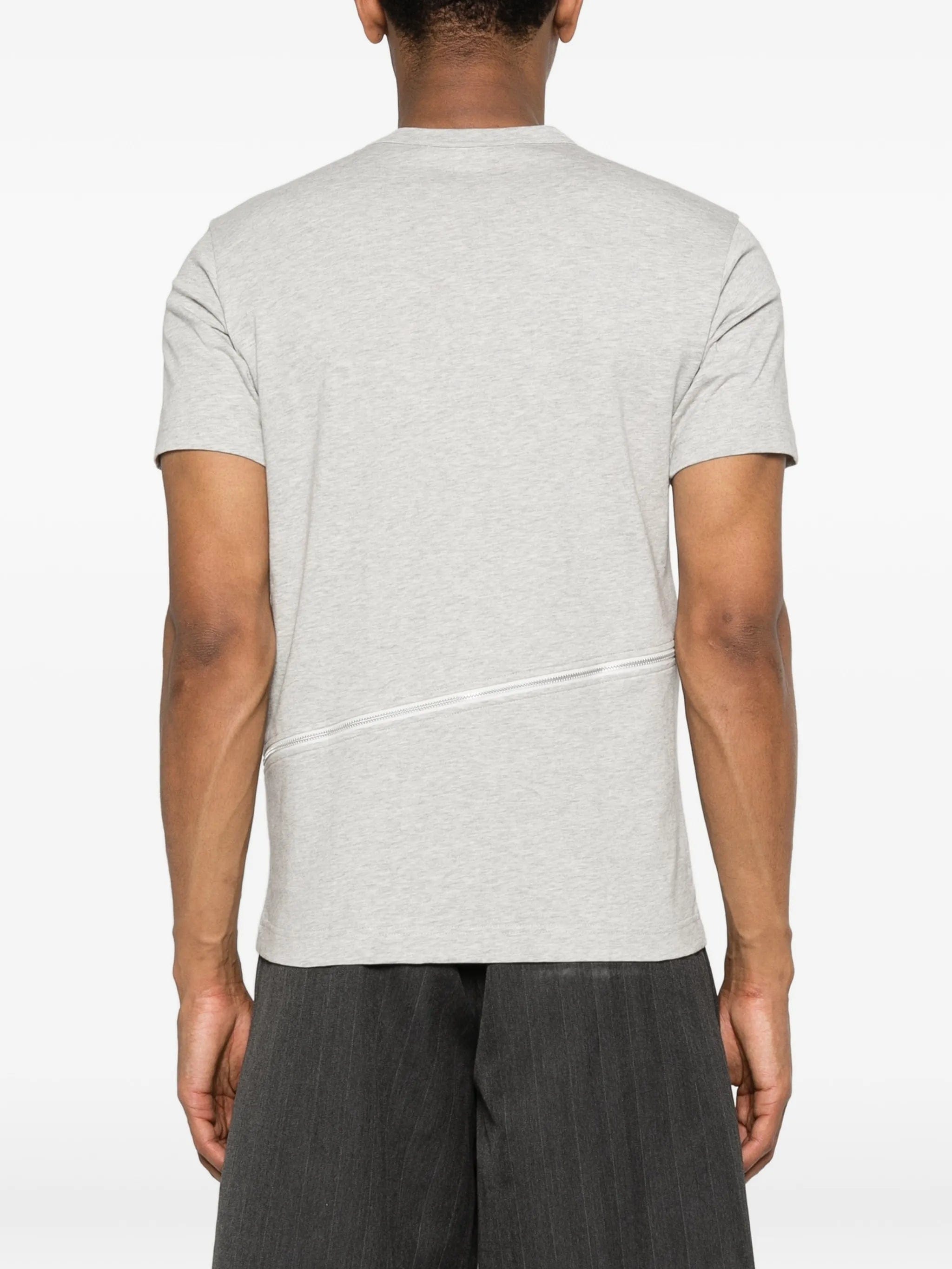 Comme des Garçons Shirt zip - detail cotton T - shirt