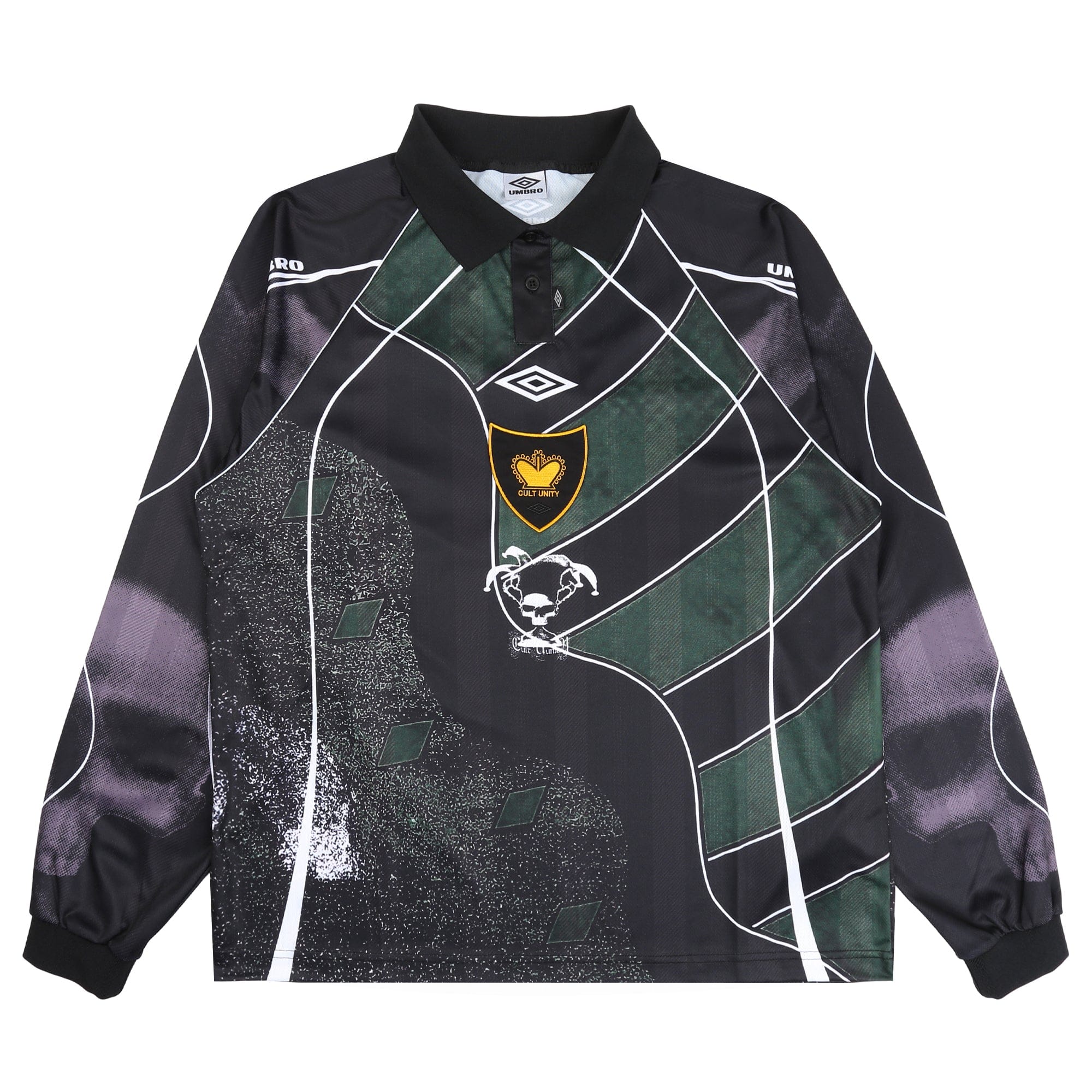 Umbro 95 96 LS Polo - Dark Green