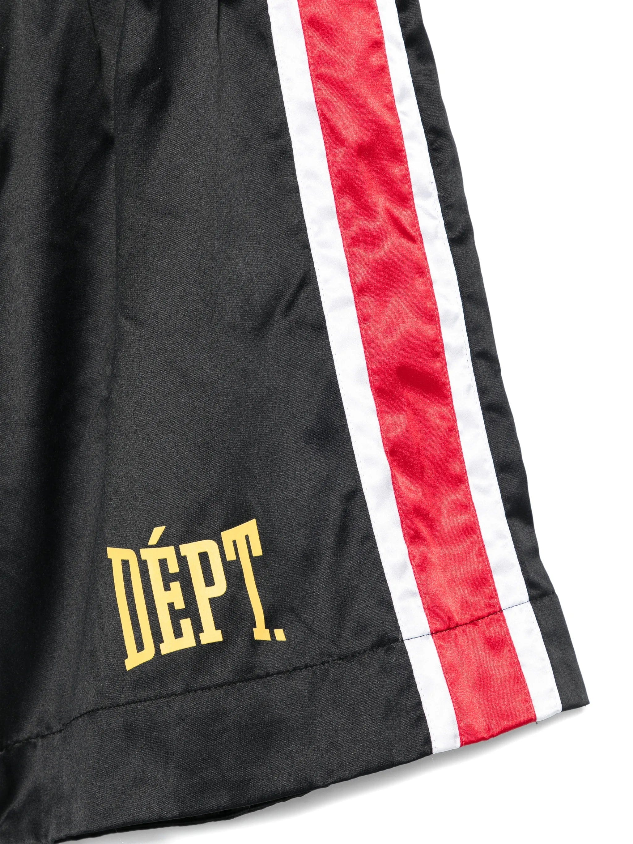 Gallery DEPT. logo - patch side - stripe boxing shorts