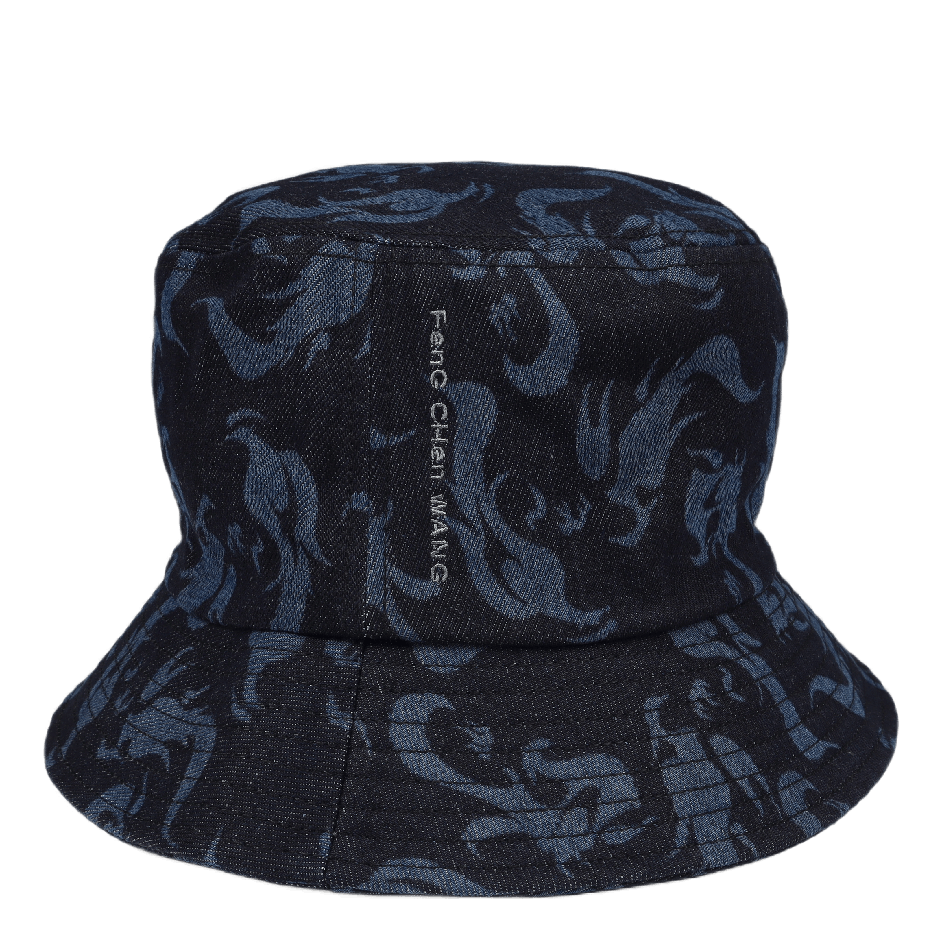 Feng Chen Wang Phoenix Denim Bucket Hat Navy