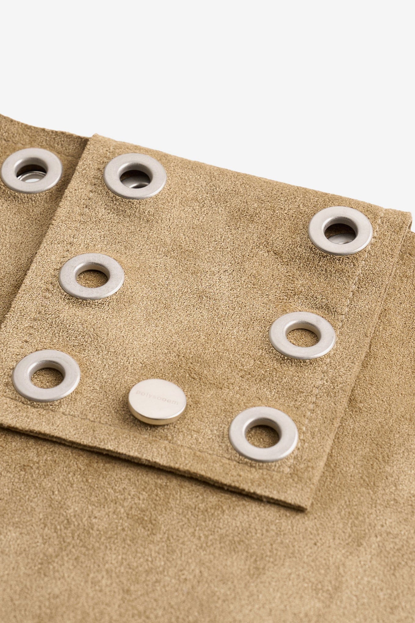 Polysooem EYELET SUEDE SHOULDER BAG