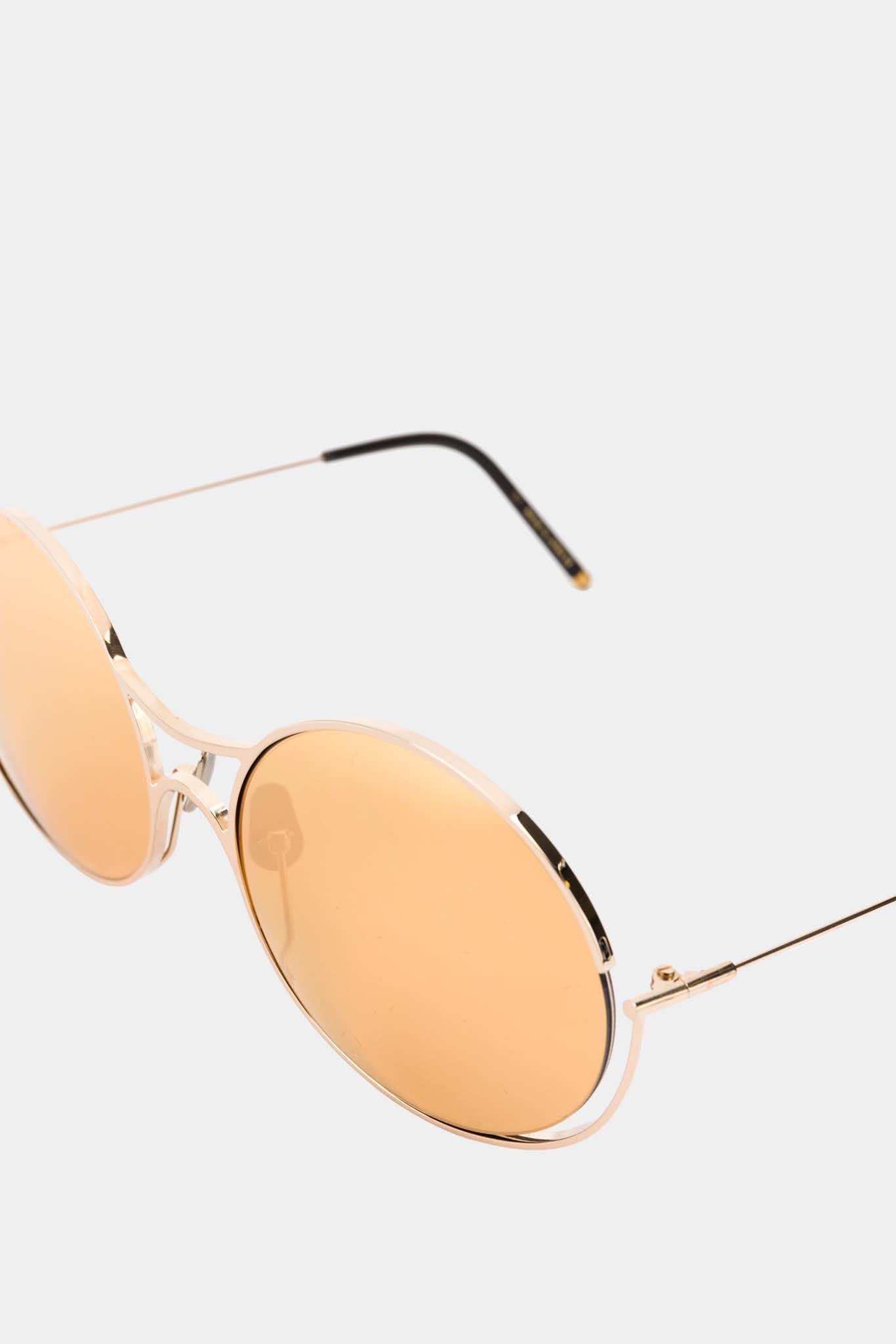 Sener Besim Lunettes de soleil dorées S2