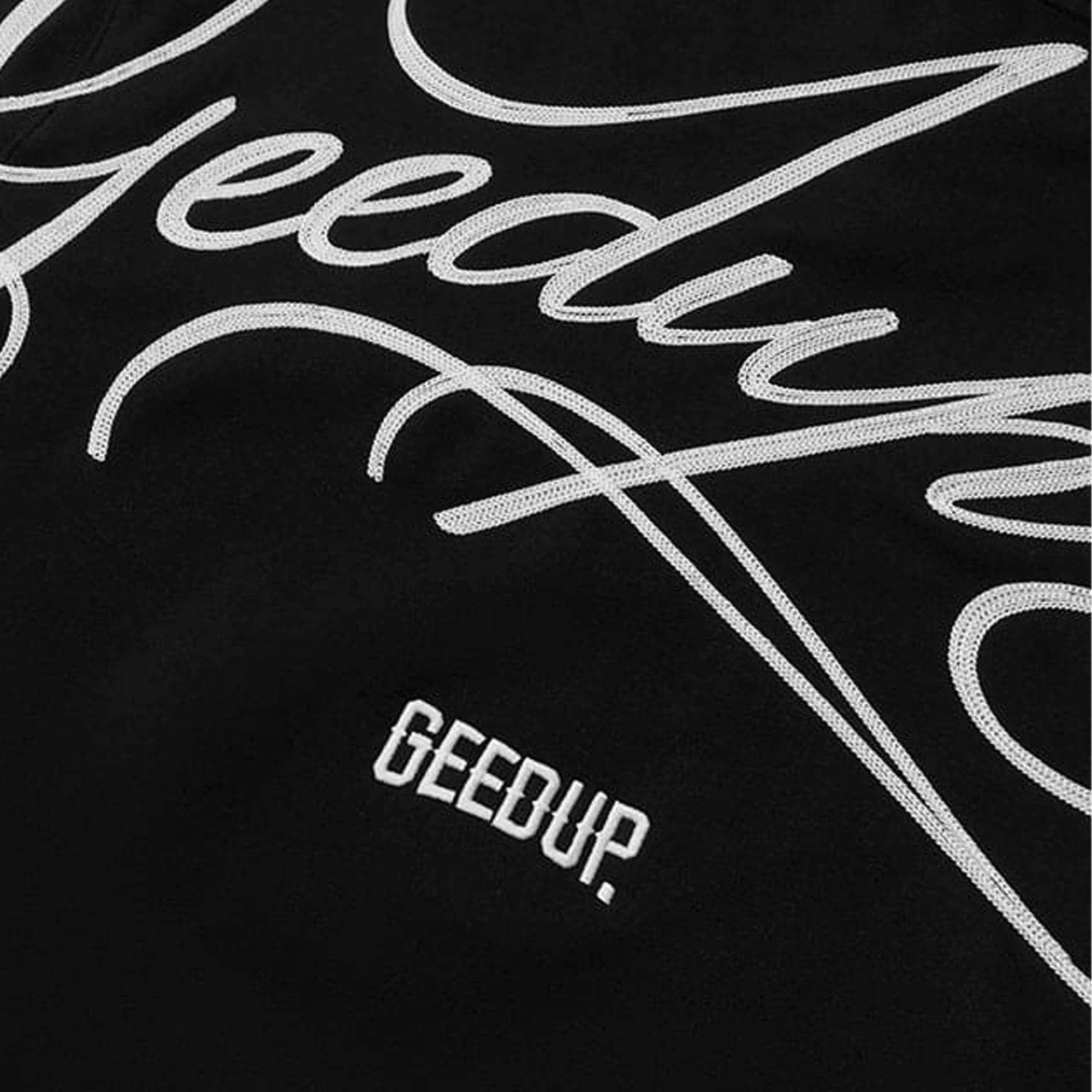 Geedup Cursive Logo Hoodie Black / White (2026)