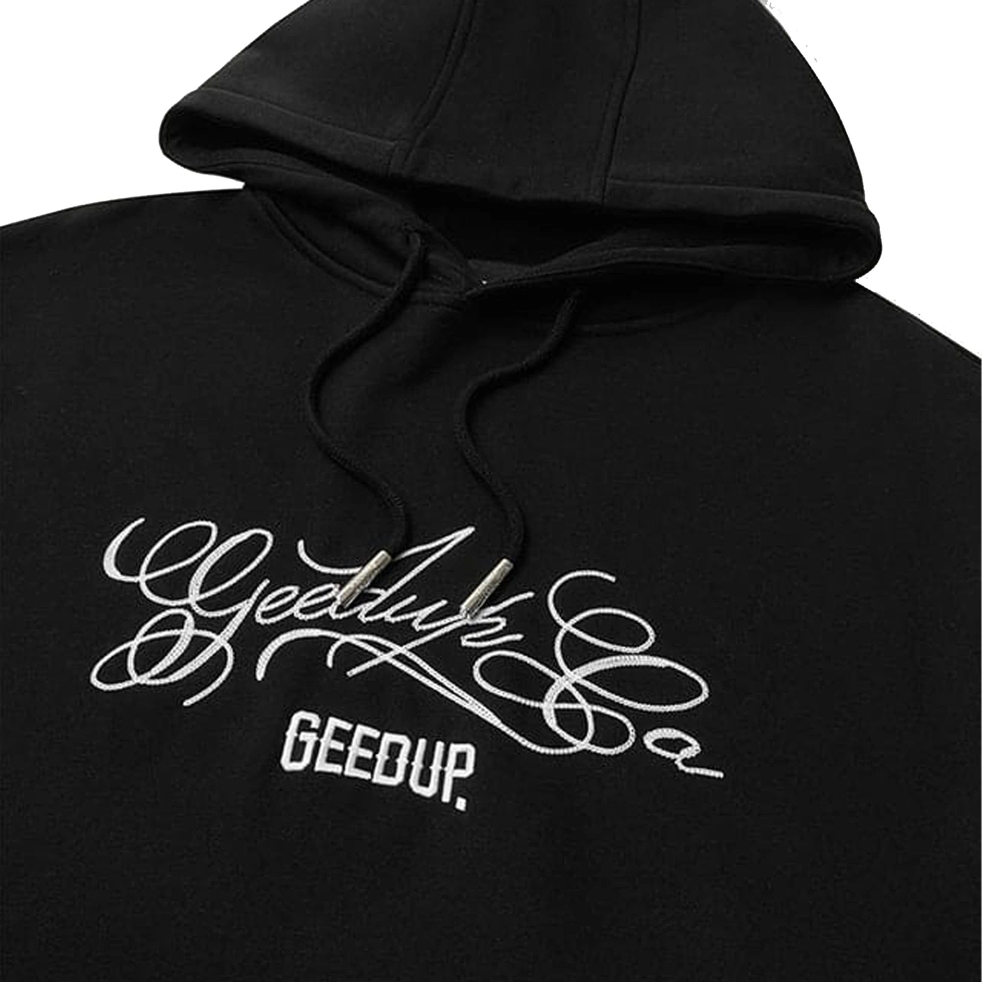 Geedup Cursive Logo Hoodie Black / White (2026)