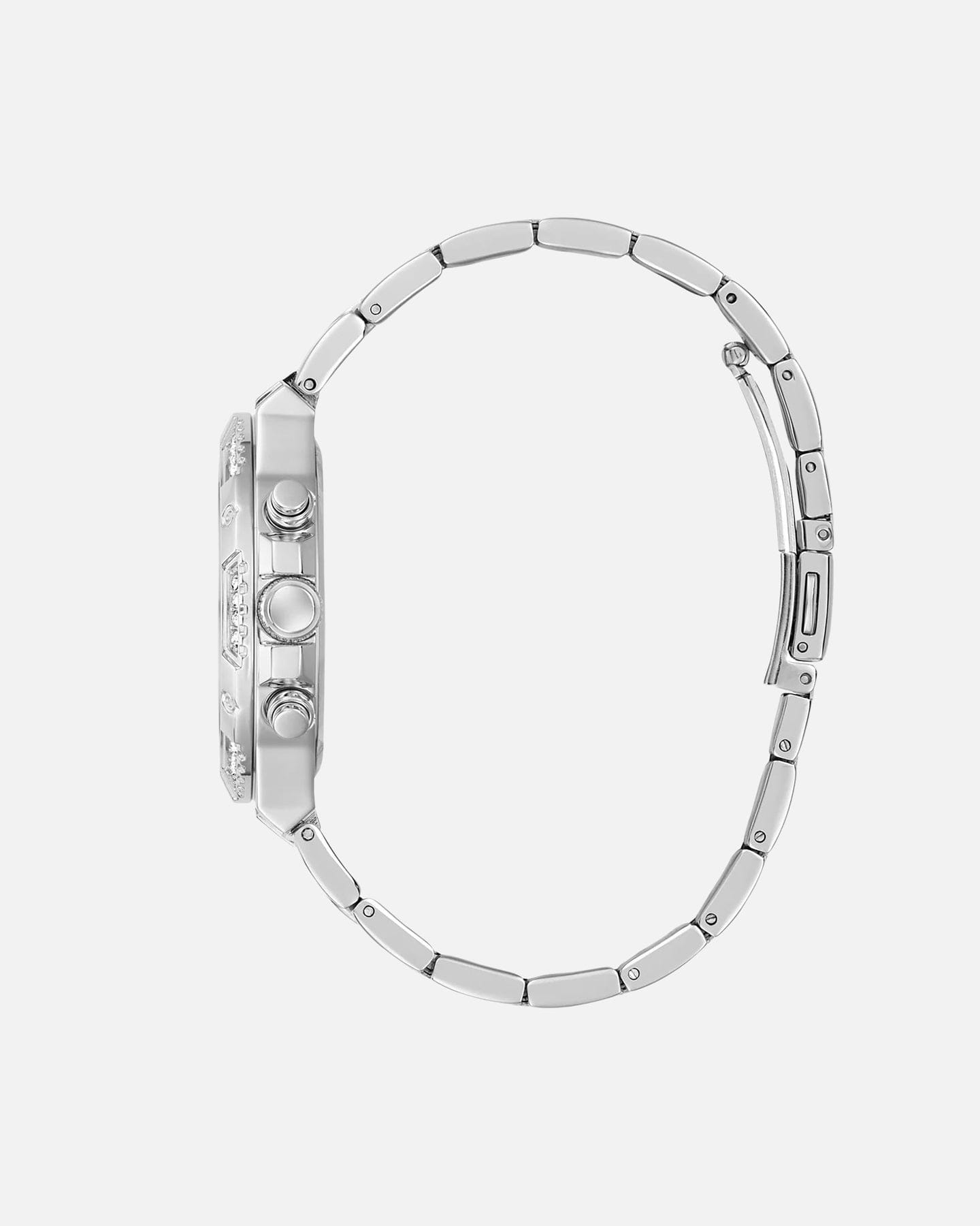 GUESS Mainline Harlow Pink Silver Bracelet Watch Silver