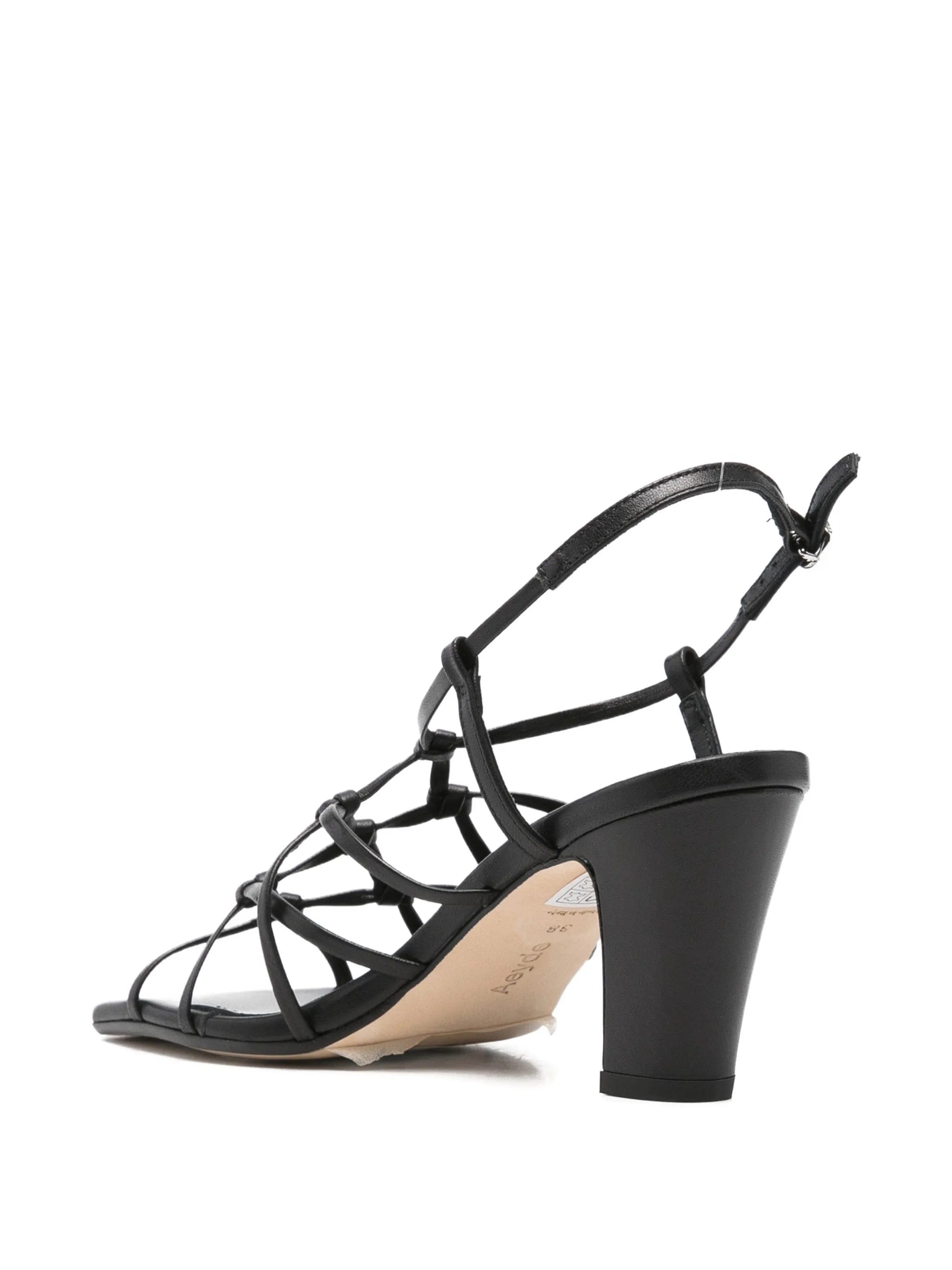 Aeyde Acacia nappa leather heel sandals