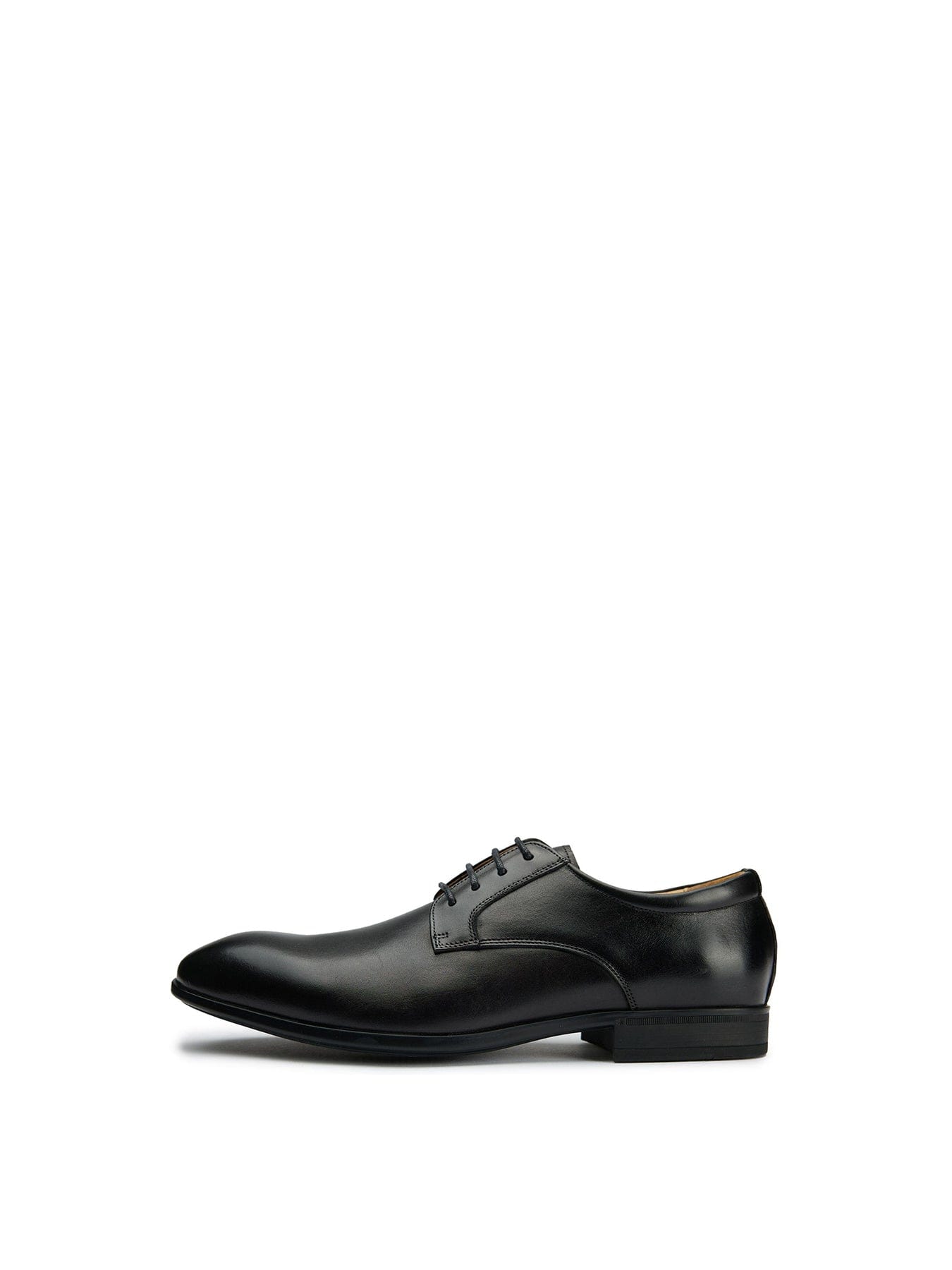 Sole Ldn Wide Fit Derby Leather Shoes Black