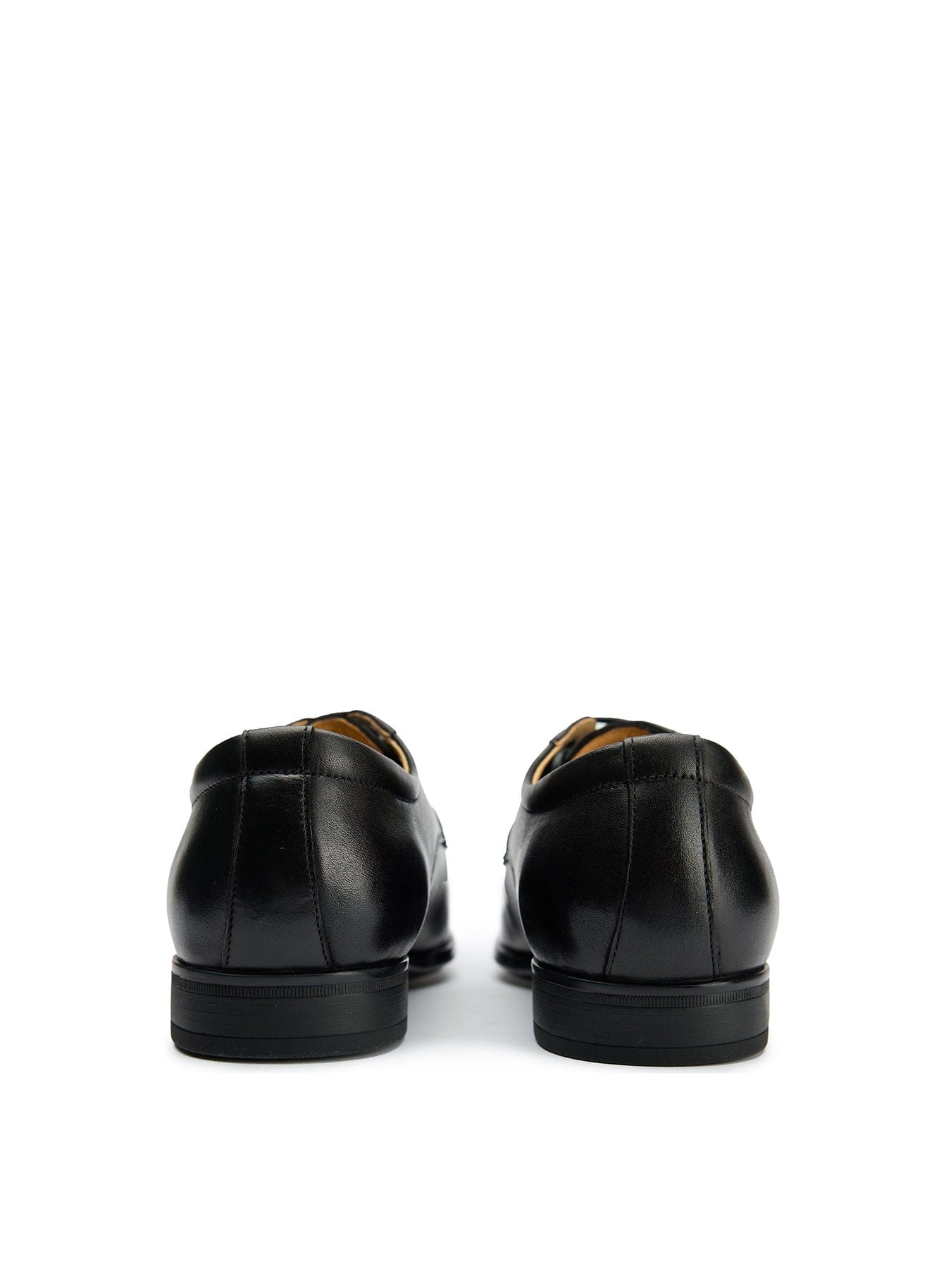 Sole Ldn Wide Fit Derby Leather Shoes Black