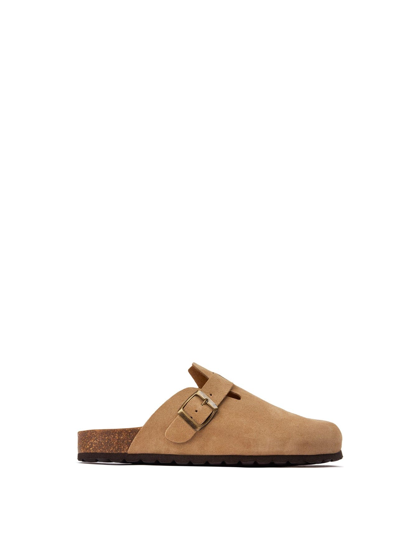 Sole Nye Footbed Suede Mules Brown