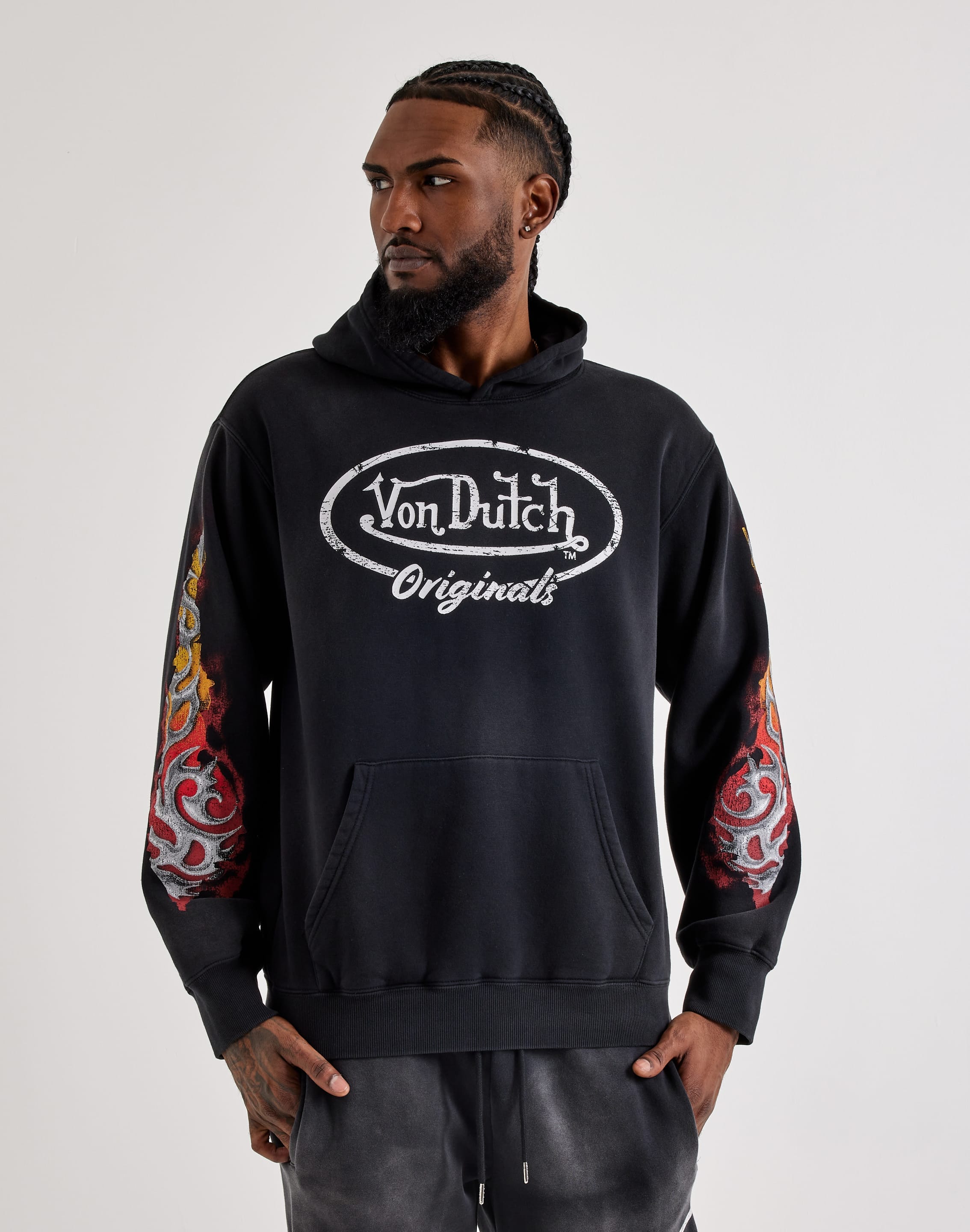 Von Dutch Originals Vintage Wash Fleece Hoodie
