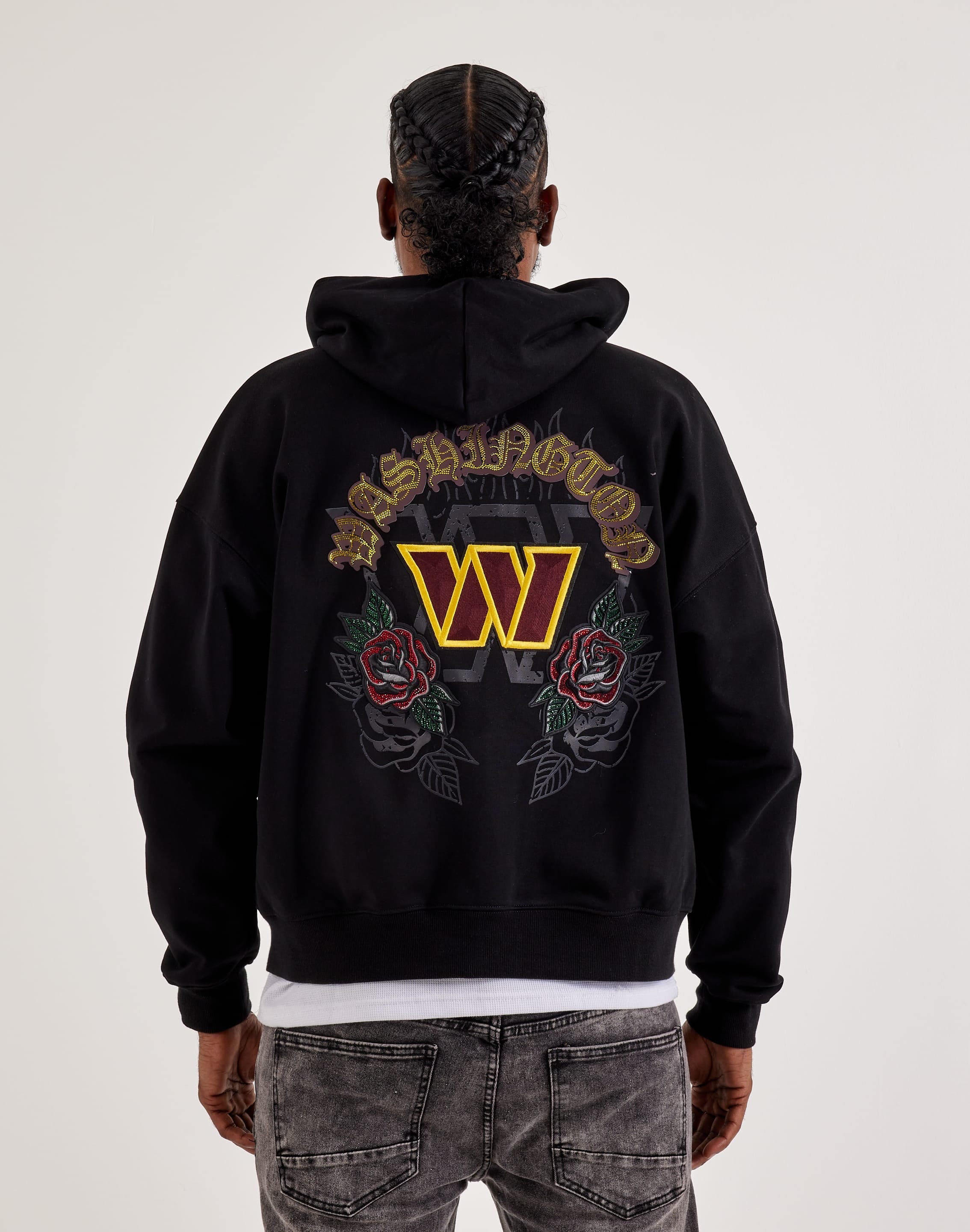 Pro Standard Washington Commanders Rhinestone - Zip - Up Hoodie