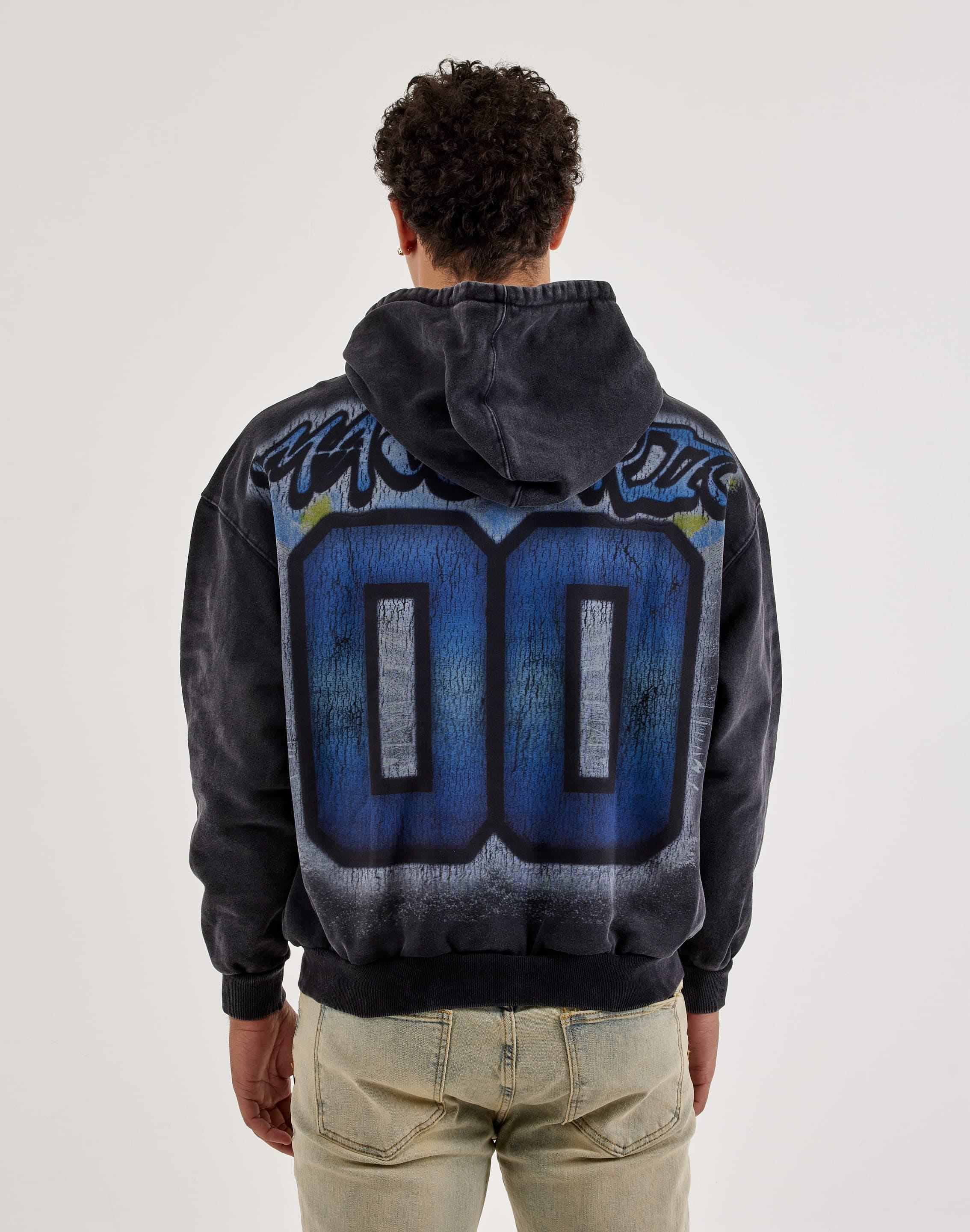 Majestik Eagle 8 Rhinestone Fleece Pullover Hoodie