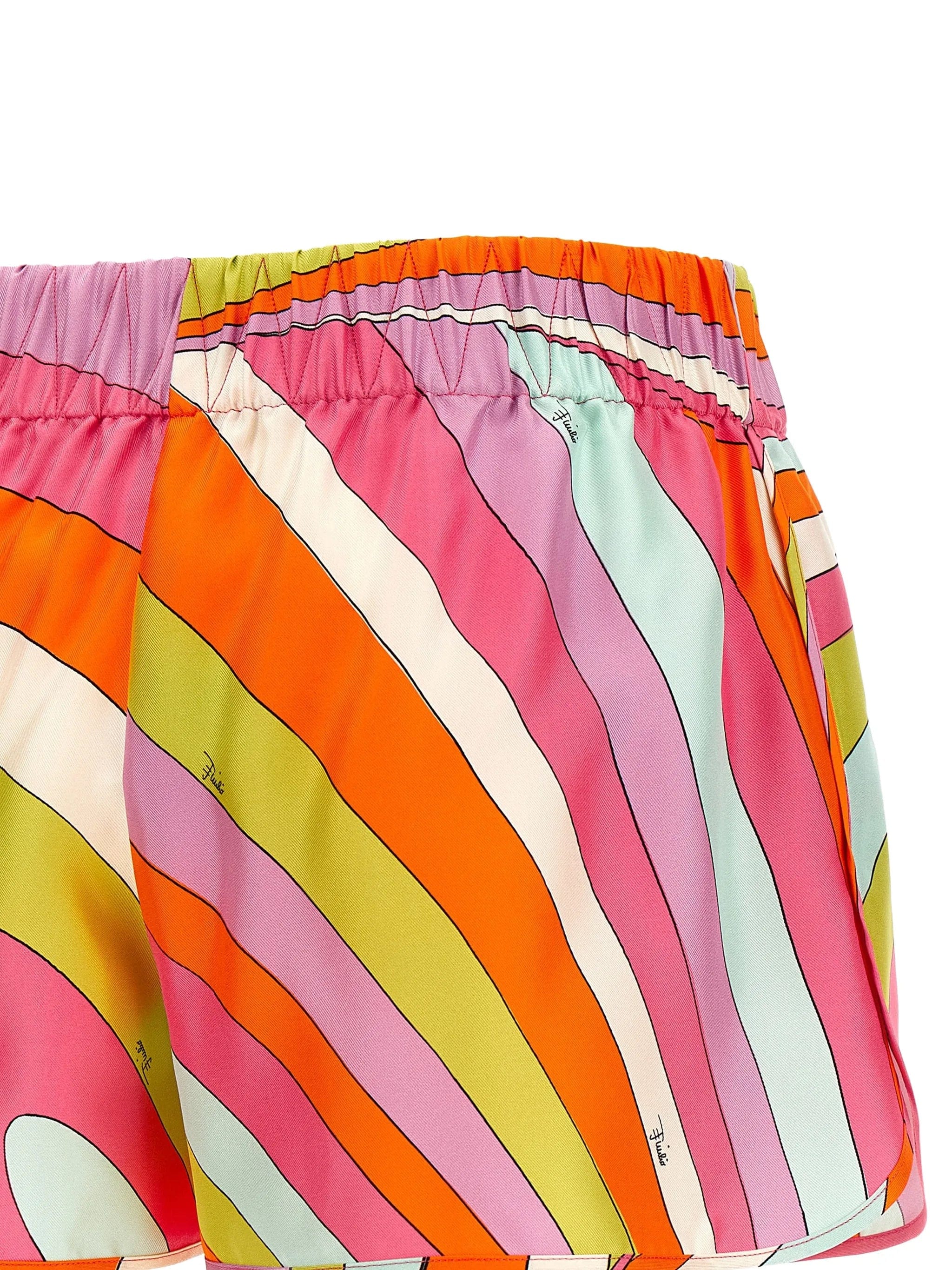 PUCCI Iride - print silk shorts