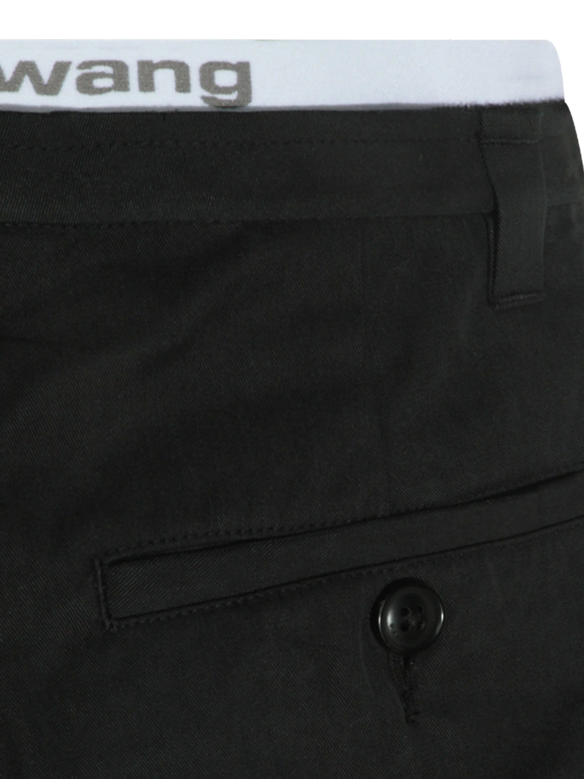 Alexander Wang logo - waistband pleated shorts