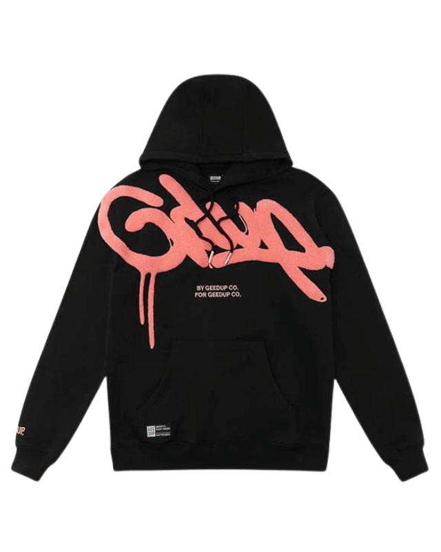 Geedup Handstyle Hoodie Black Peach