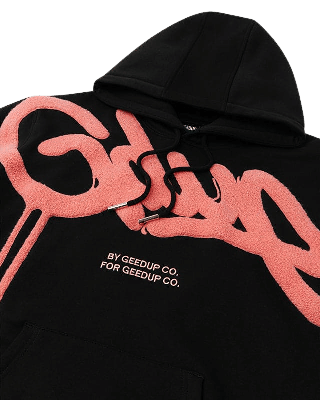 Geedup Handstyle Hoodie Black Peach