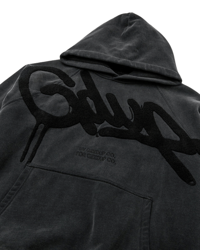 Geedup Handstyle Hoodie Vintage Washed Black