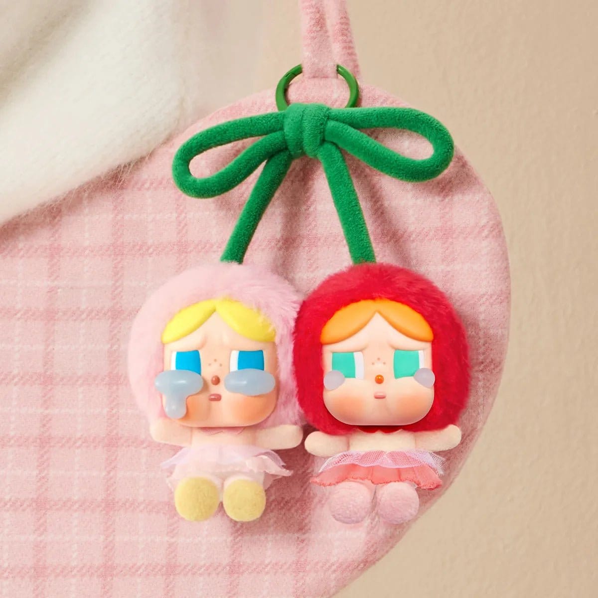 Popmart CRYBABY Crying For Love Series Love You Cherry Much Vinyl Plush Hanging Card 100% Authentic