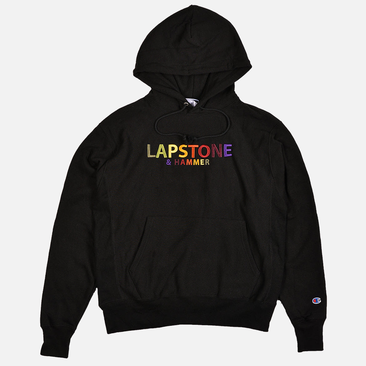 Lapstone & Hammer_ LAPSTONE AUTUMN BLOCK HOODIE - BLACK