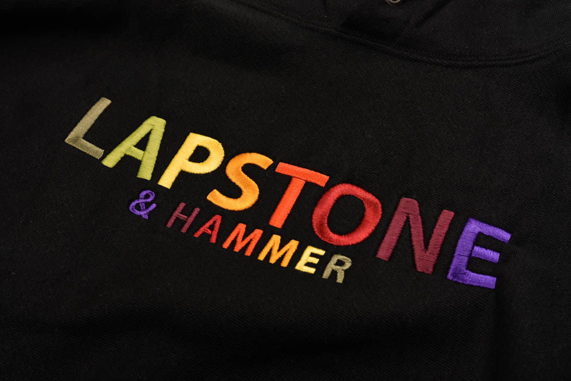 Lapstone & Hammer_ LAPSTONE AUTUMN BLOCK HOODIE - BLACK