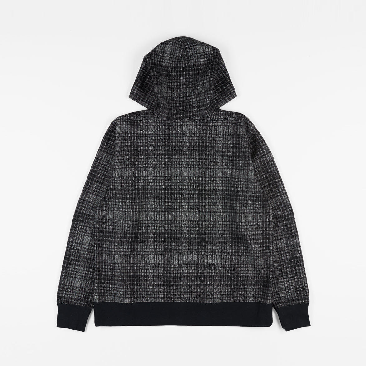 Lapstone & Hammer WOOL SIGNATURE HOODIE - BLACK PLAID
