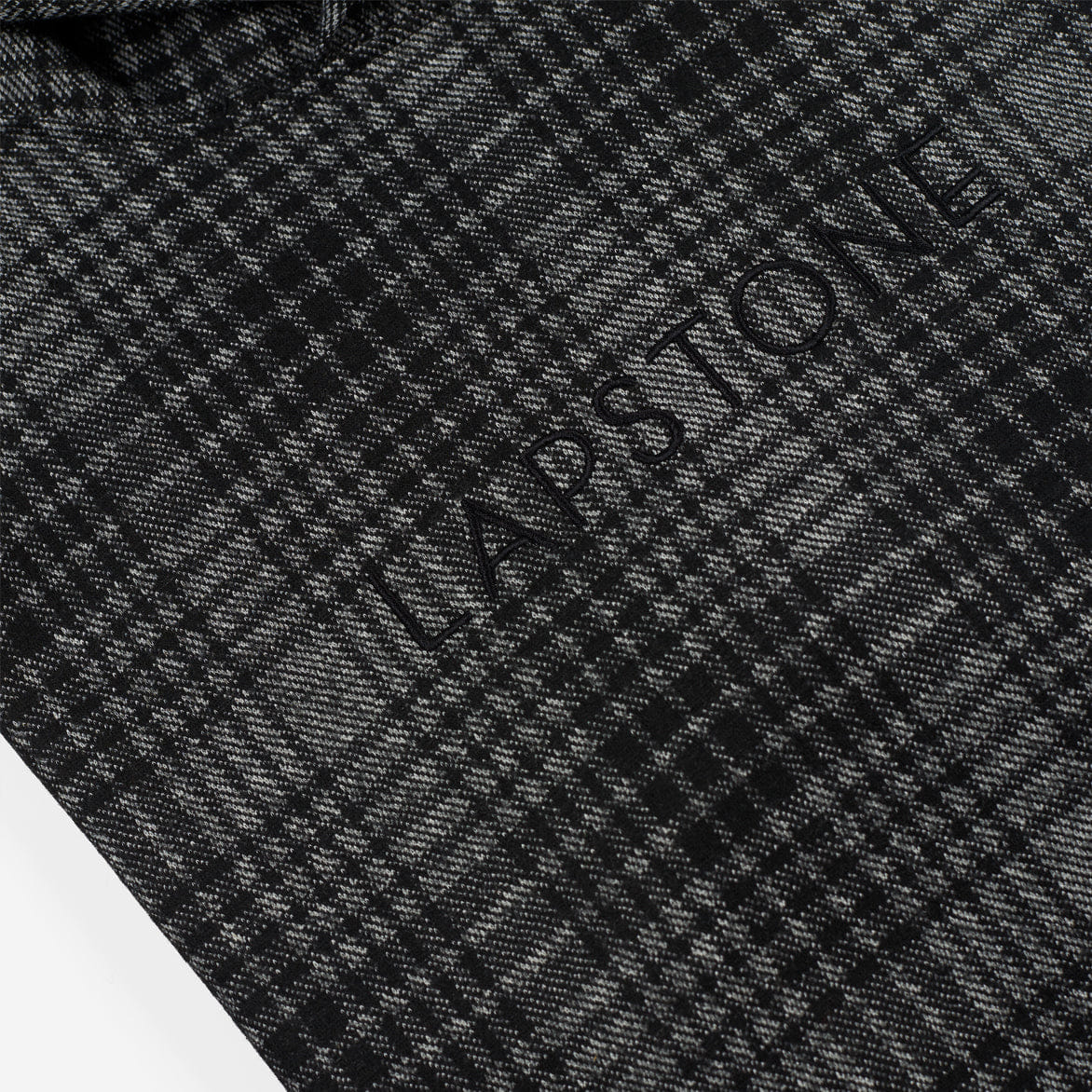 Lapstone & Hammer WOOL SIGNATURE HOODIE - BLACK PLAID
