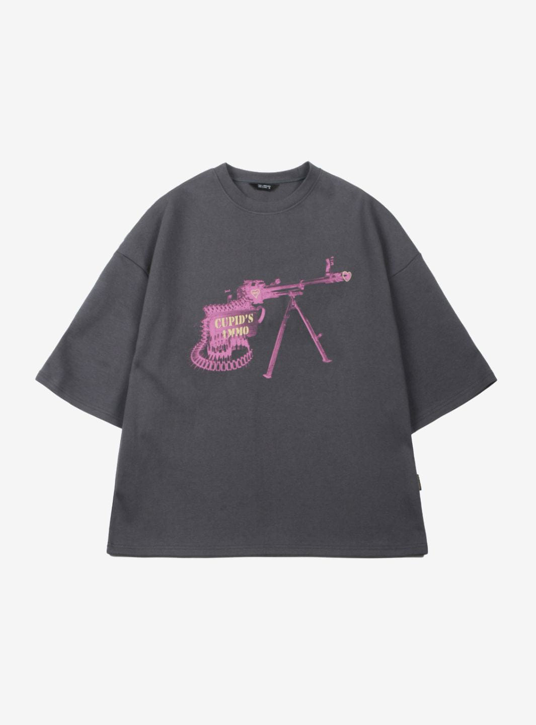 Tee Library T-Shirt Library Cupid Oversize T - Shirt Grey Charcoal