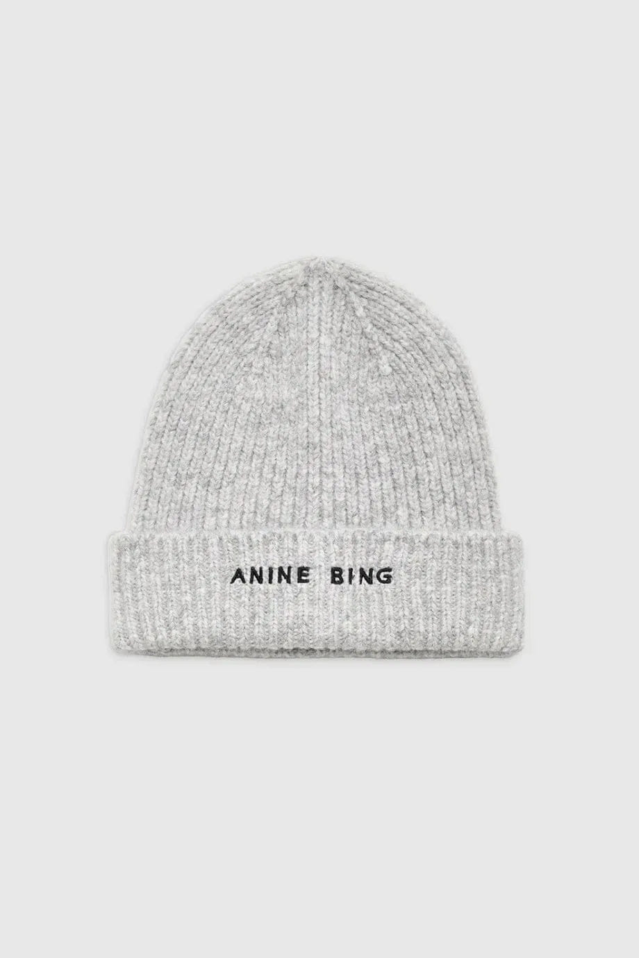 ANINE BING Elia Wool Beanie in Grey