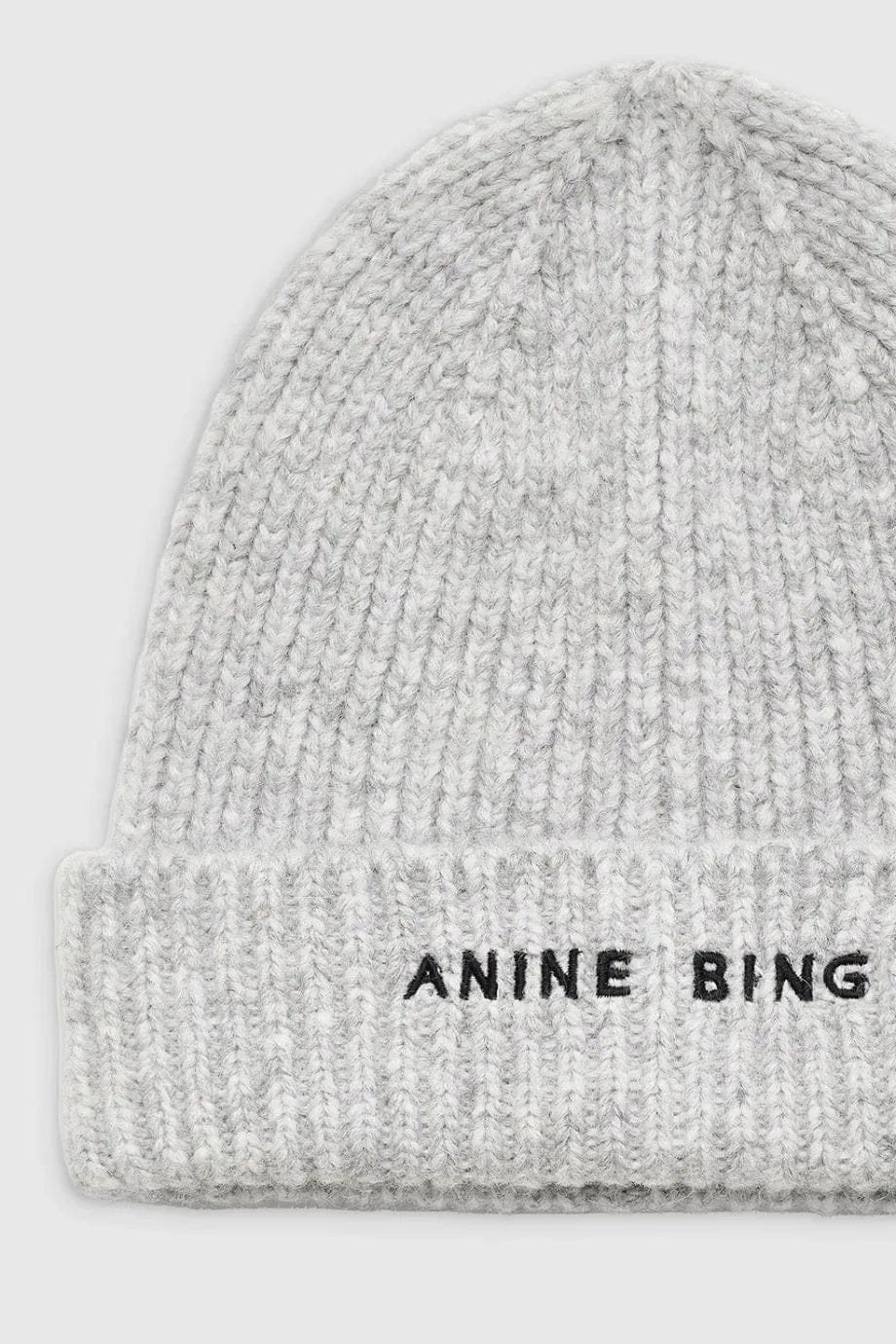 ANINE BING Elia Wool Beanie in Grey