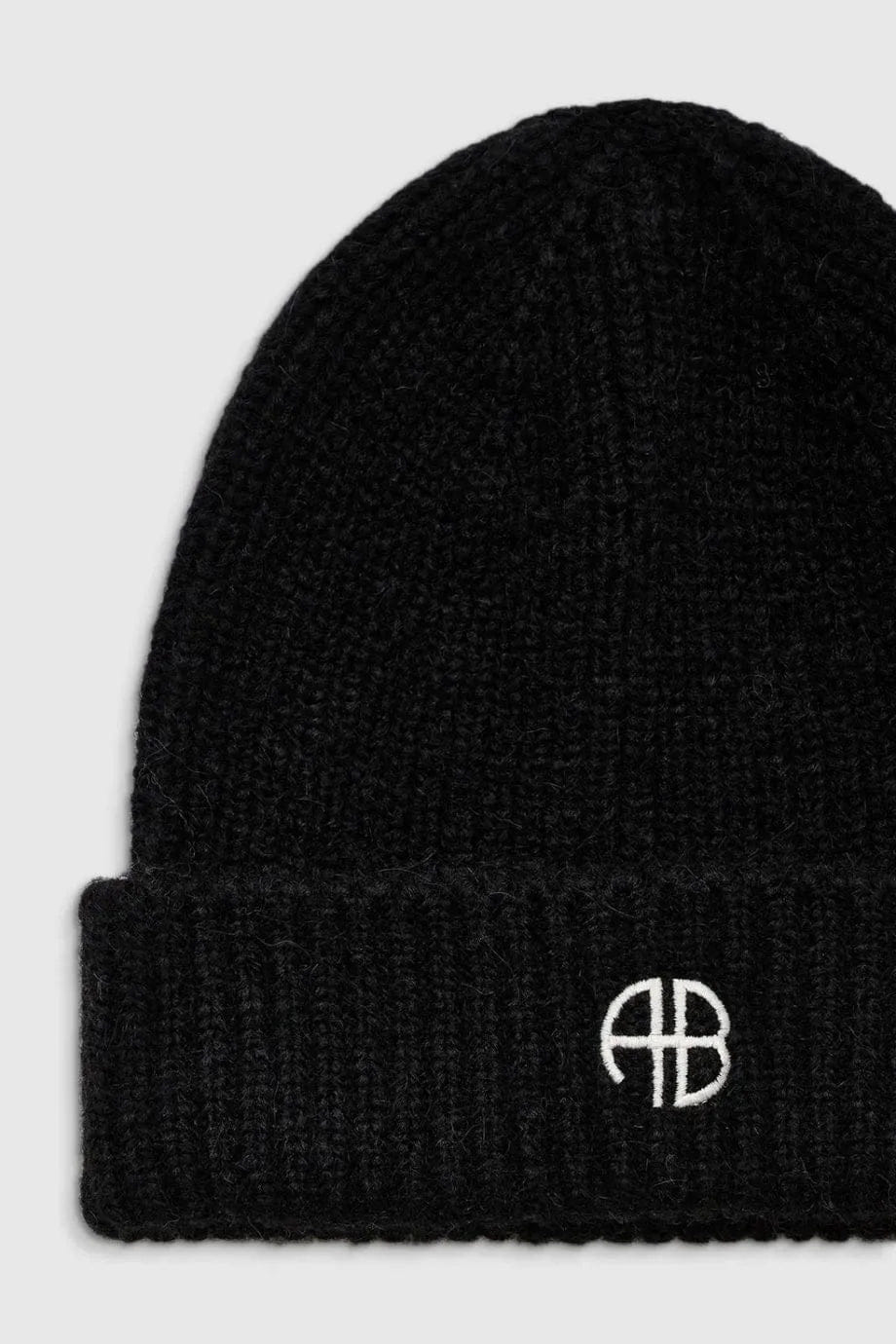 ANINE BING Elia Wool Beanie in Black
