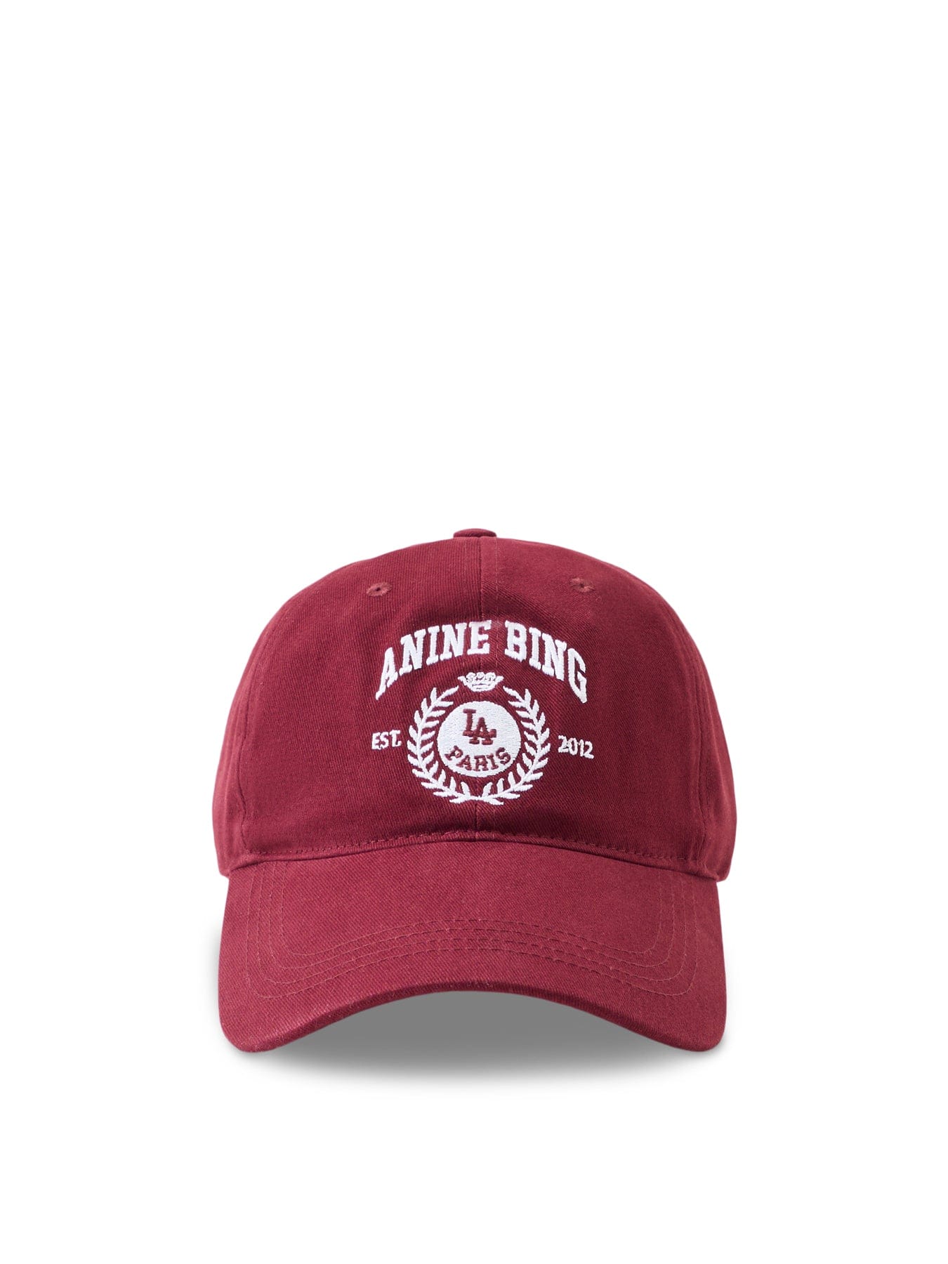 Anine Bing Jeremy Collegiate Baseball Cap Burgundy