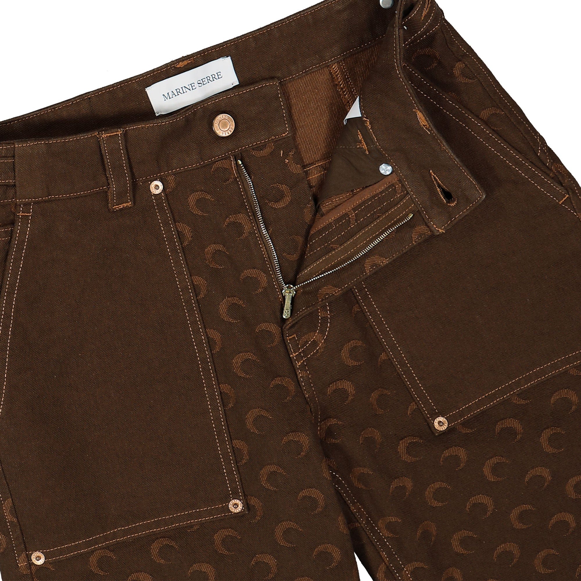 Marine Serre Moon Jacquard Twill Workwear Pants