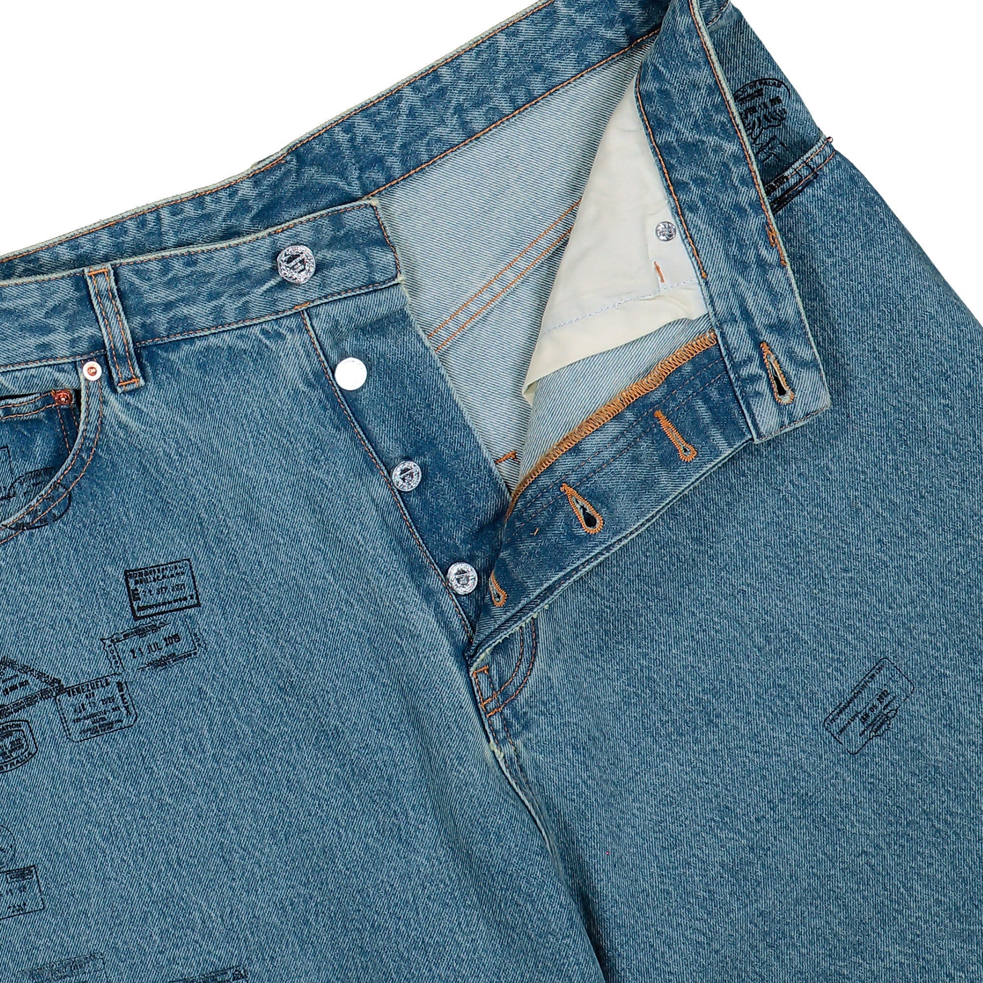 Vetements Passport Stamps Jeans