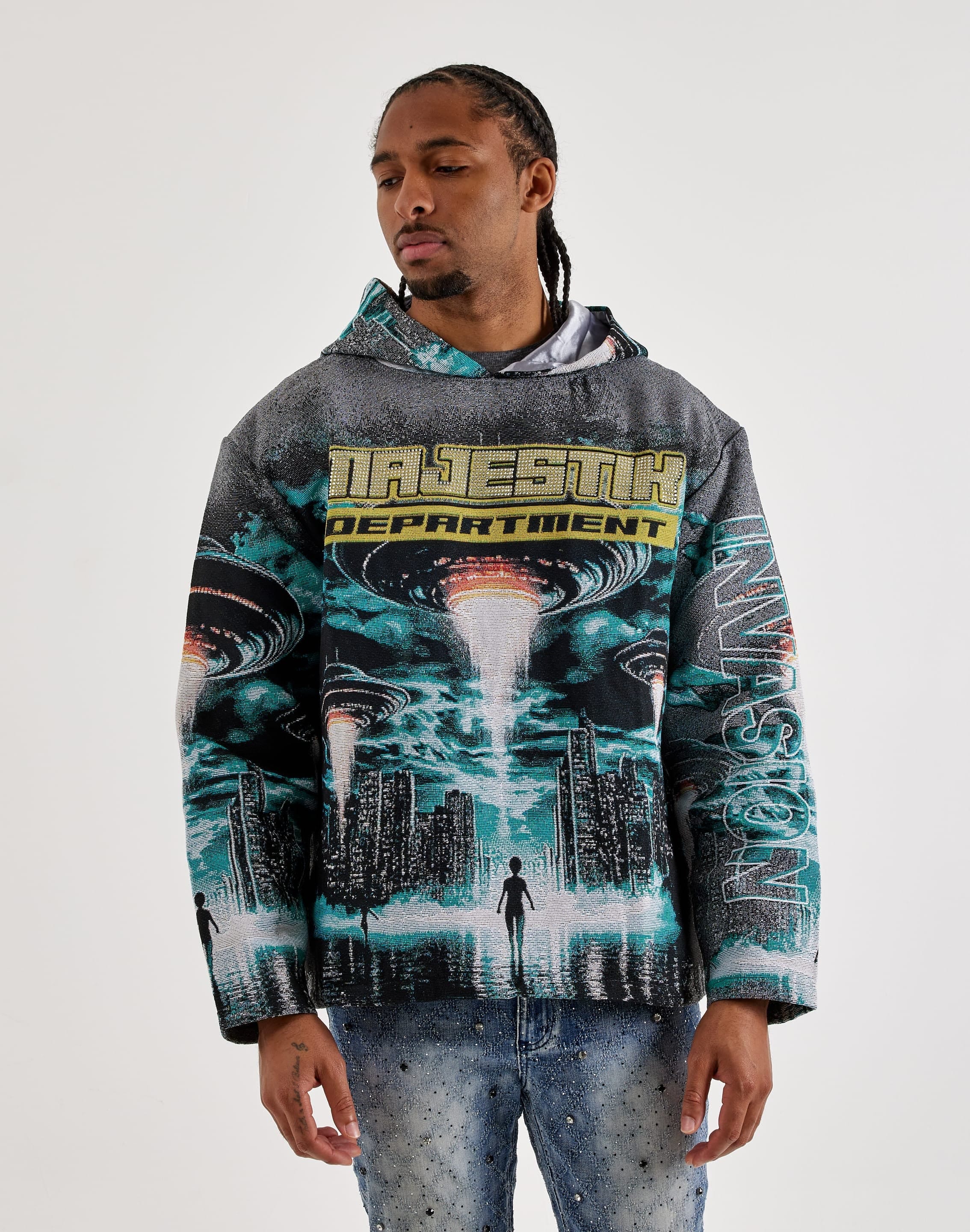 Majestik Spaceship Tapestry Hoodie