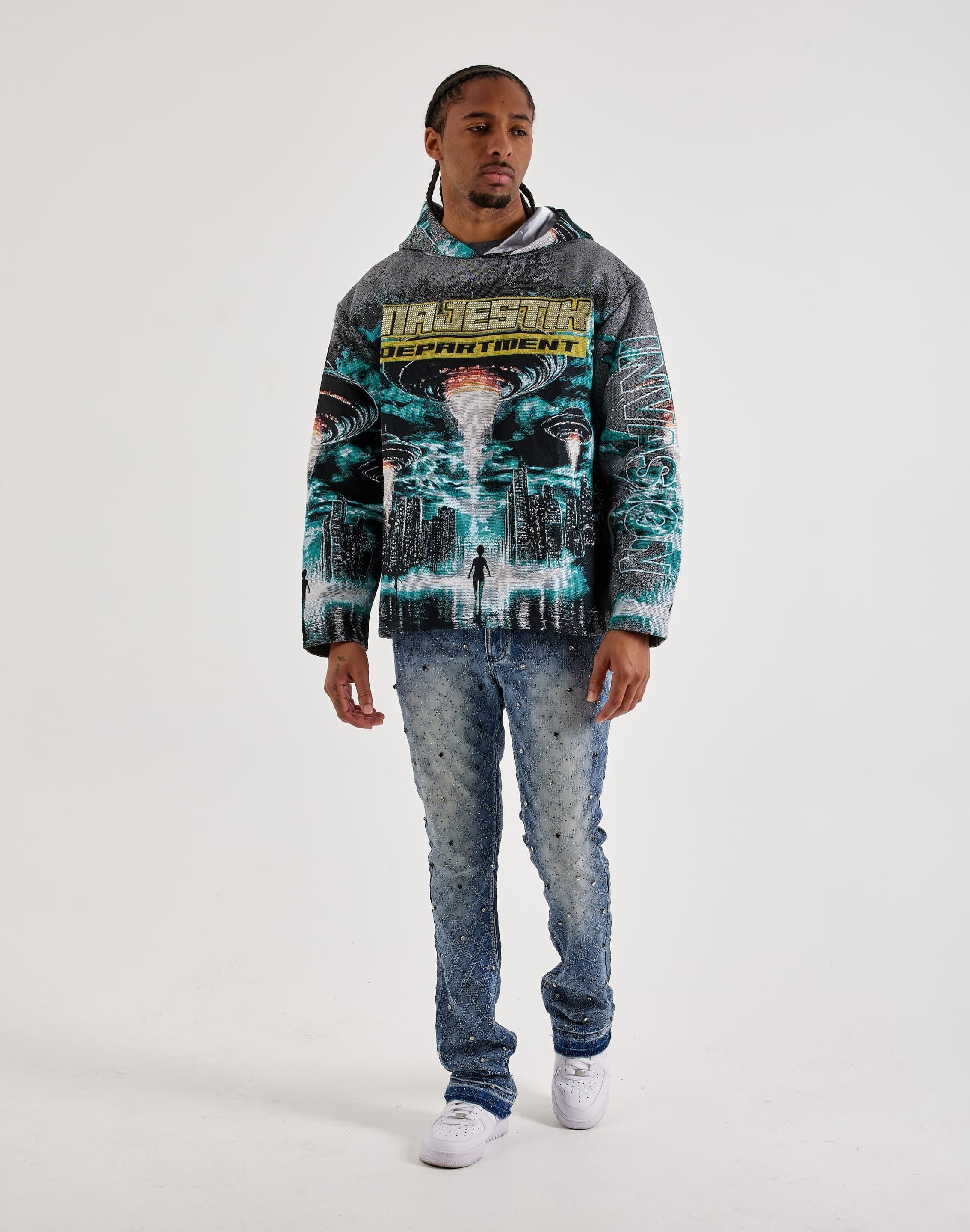Majestik Spaceship Tapestry Hoodie