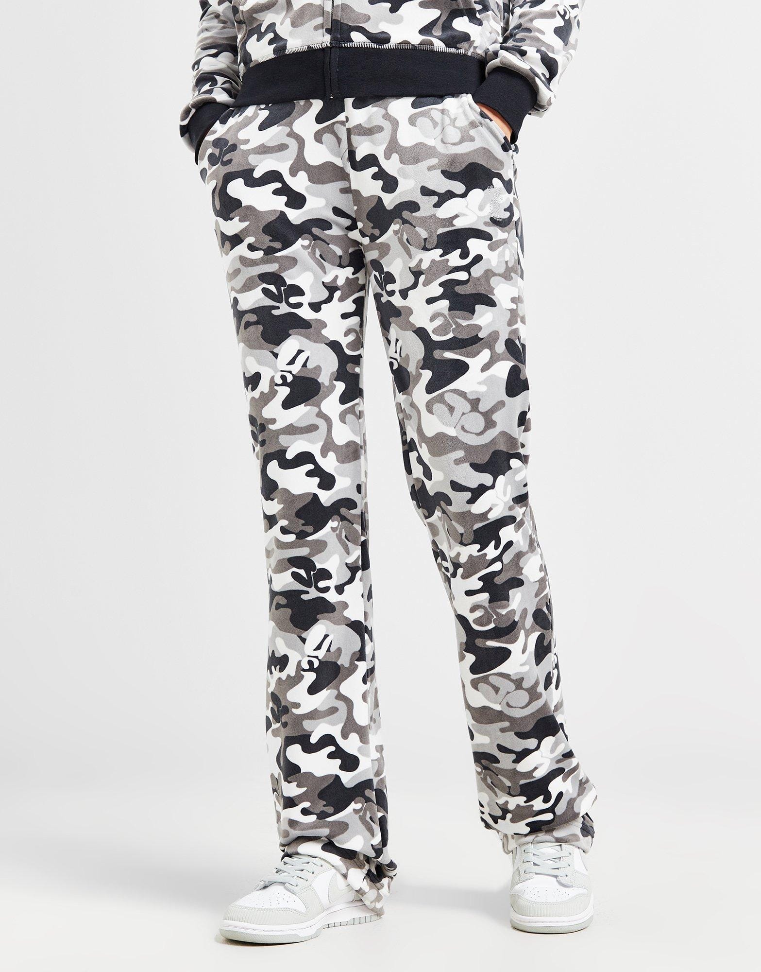 Juicy Couture Diamante Velour Camo Track Pants