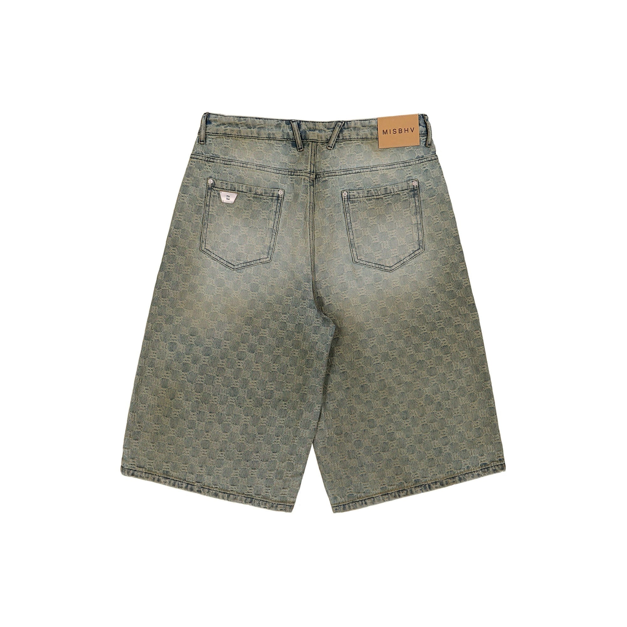Misbhv Monogram Ocean Washed Denim Shorts