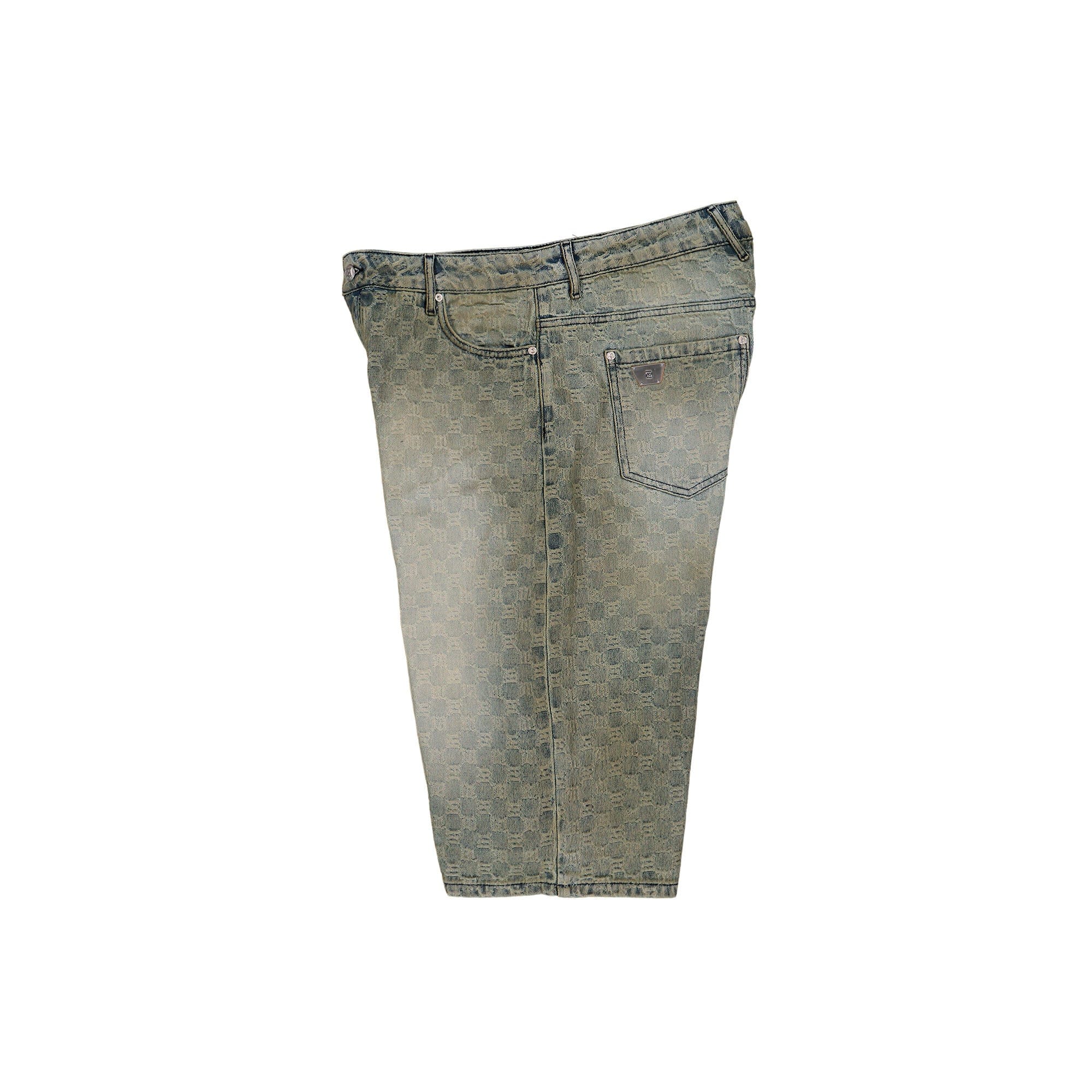 Misbhv Monogram Ocean Washed Denim Shorts