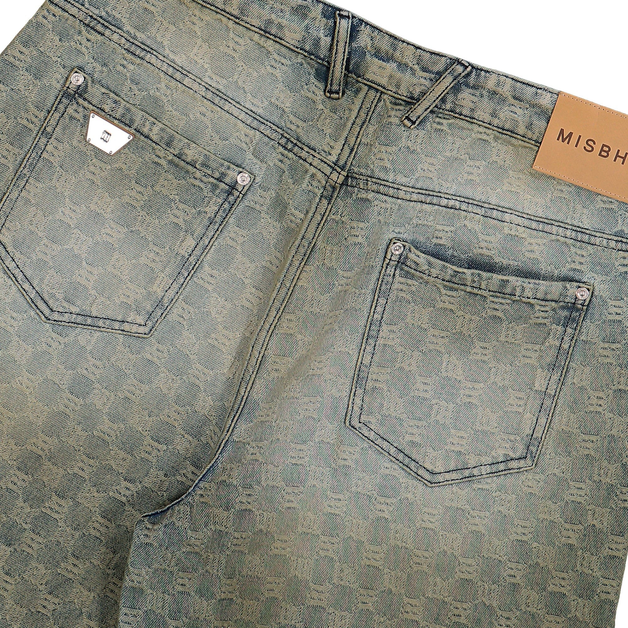 Misbhv Monogram Ocean Washed Denim Shorts